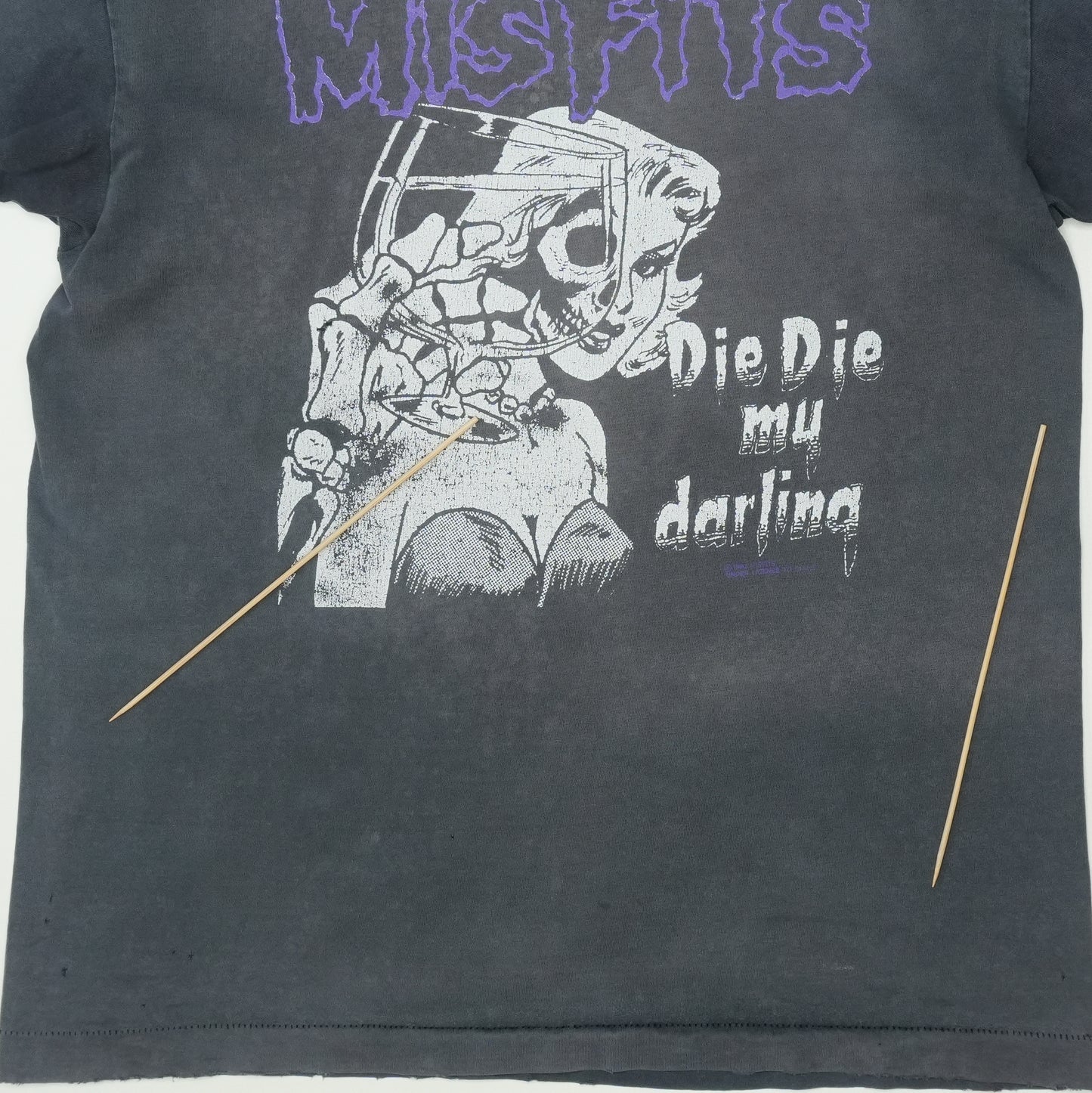 1990s Misfits Die Die My Darling Shirt Detail