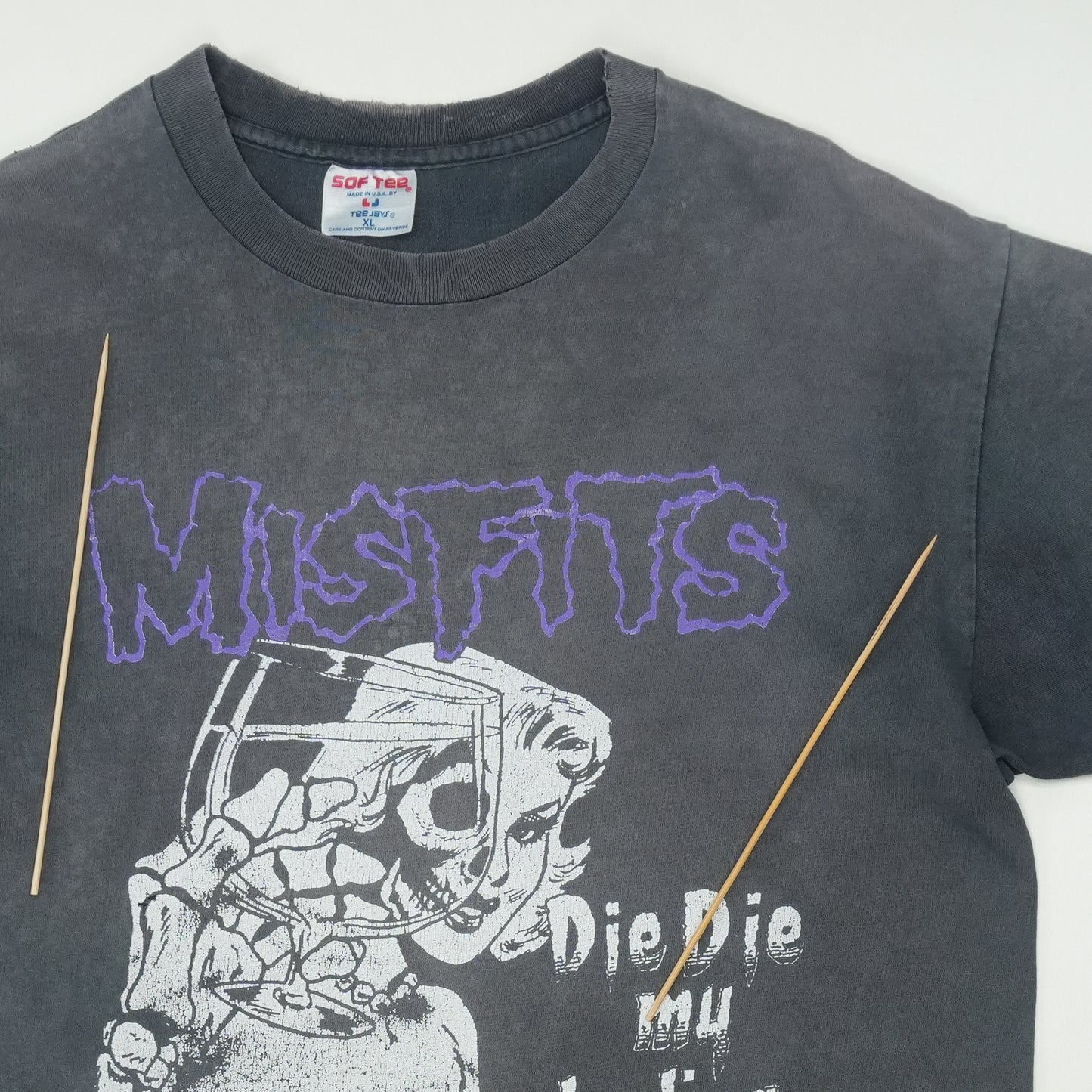 1990s Misfits Die Die My Darling Shirt Detail