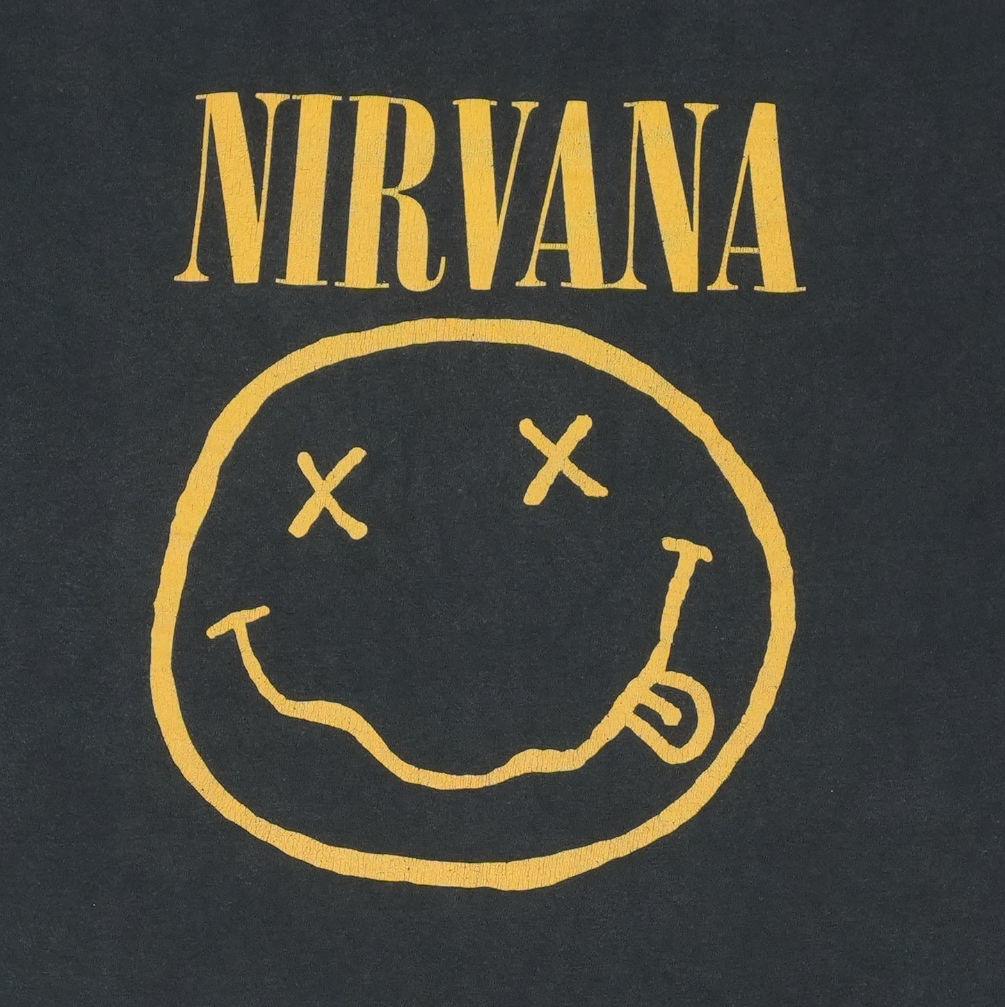1991 Nirvana Smiley Geffen Promo Shirt Detail