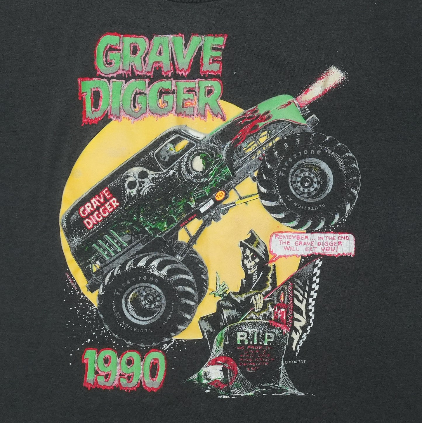 1990 Grave Digger Monster Truck Shirt Detail