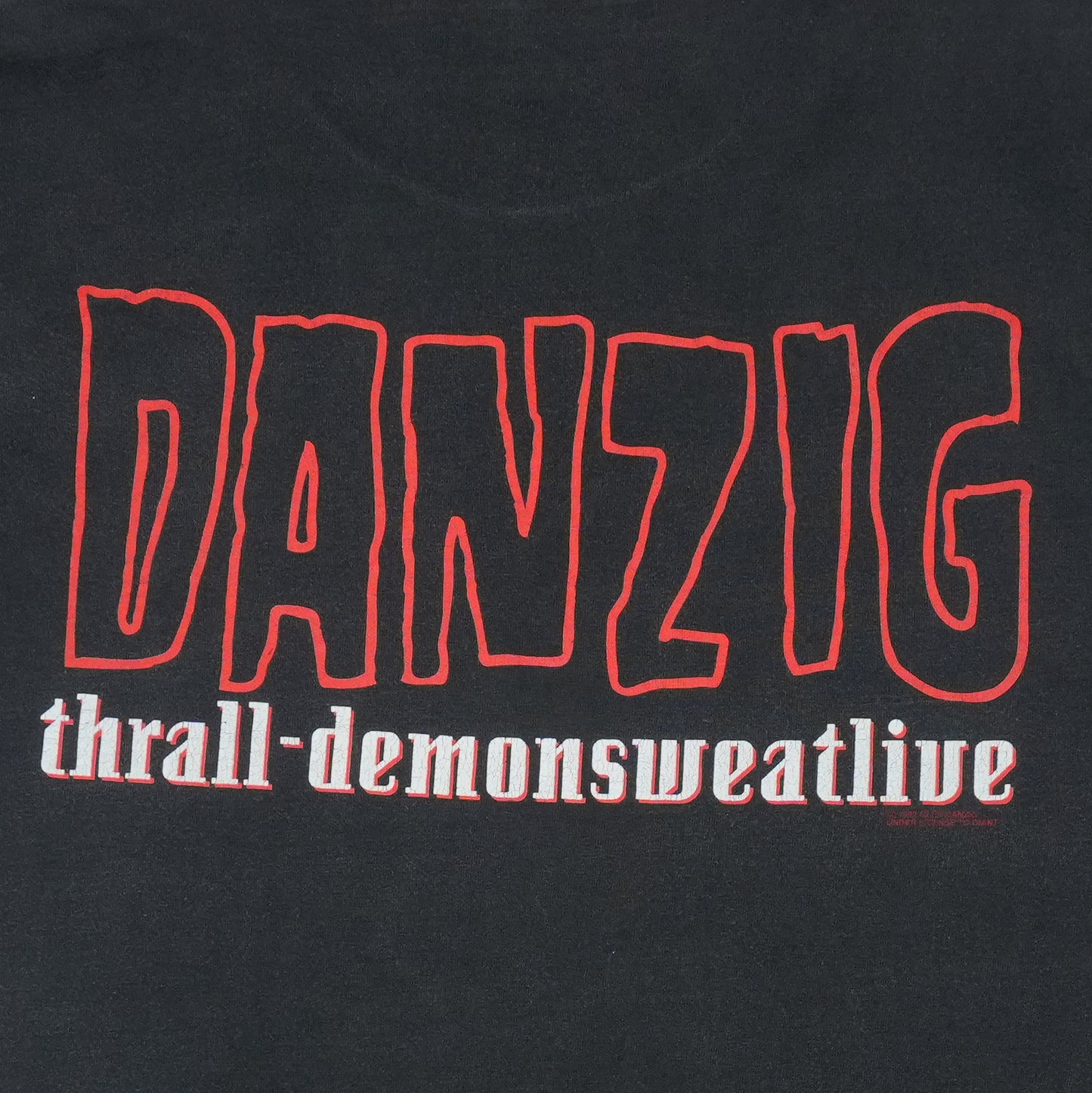 1992 Danzig Thrall Demon-SweatLive Shirt Detail