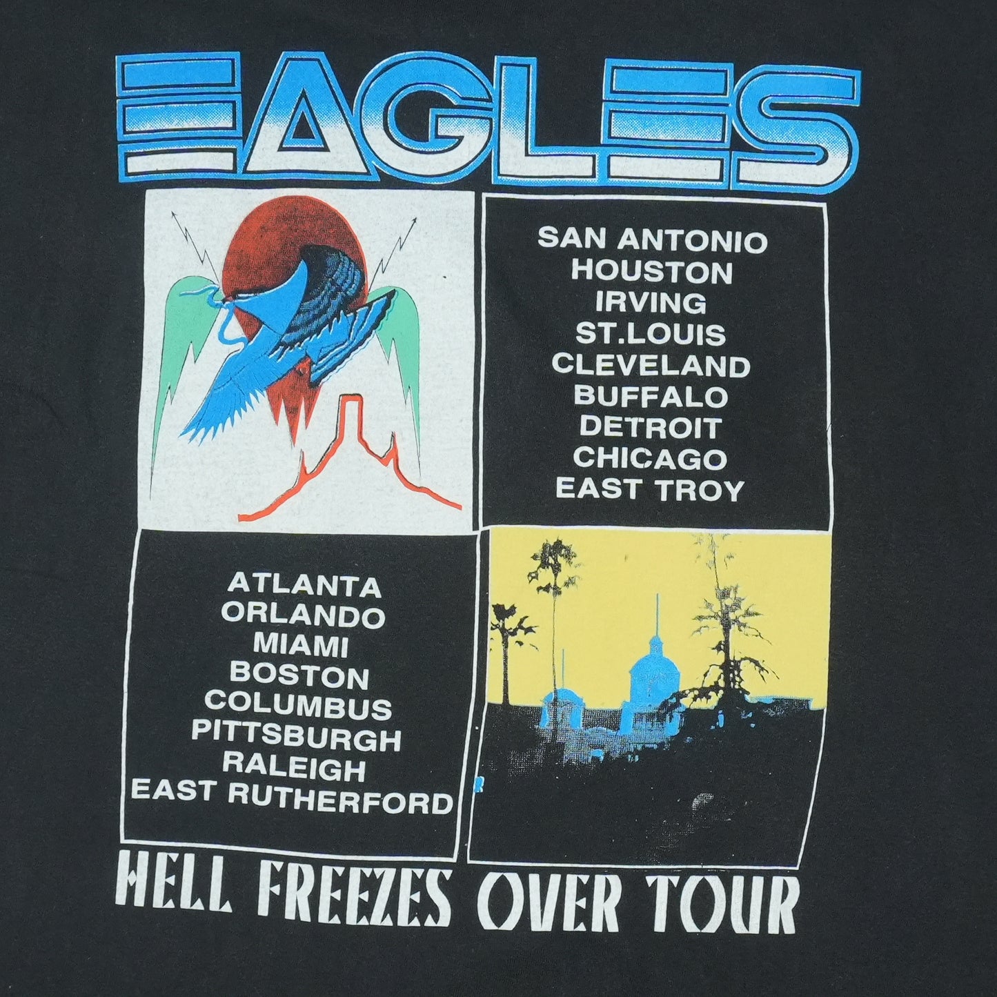 1994 Eagles Hell Freezes Over Tour Shirt Detail