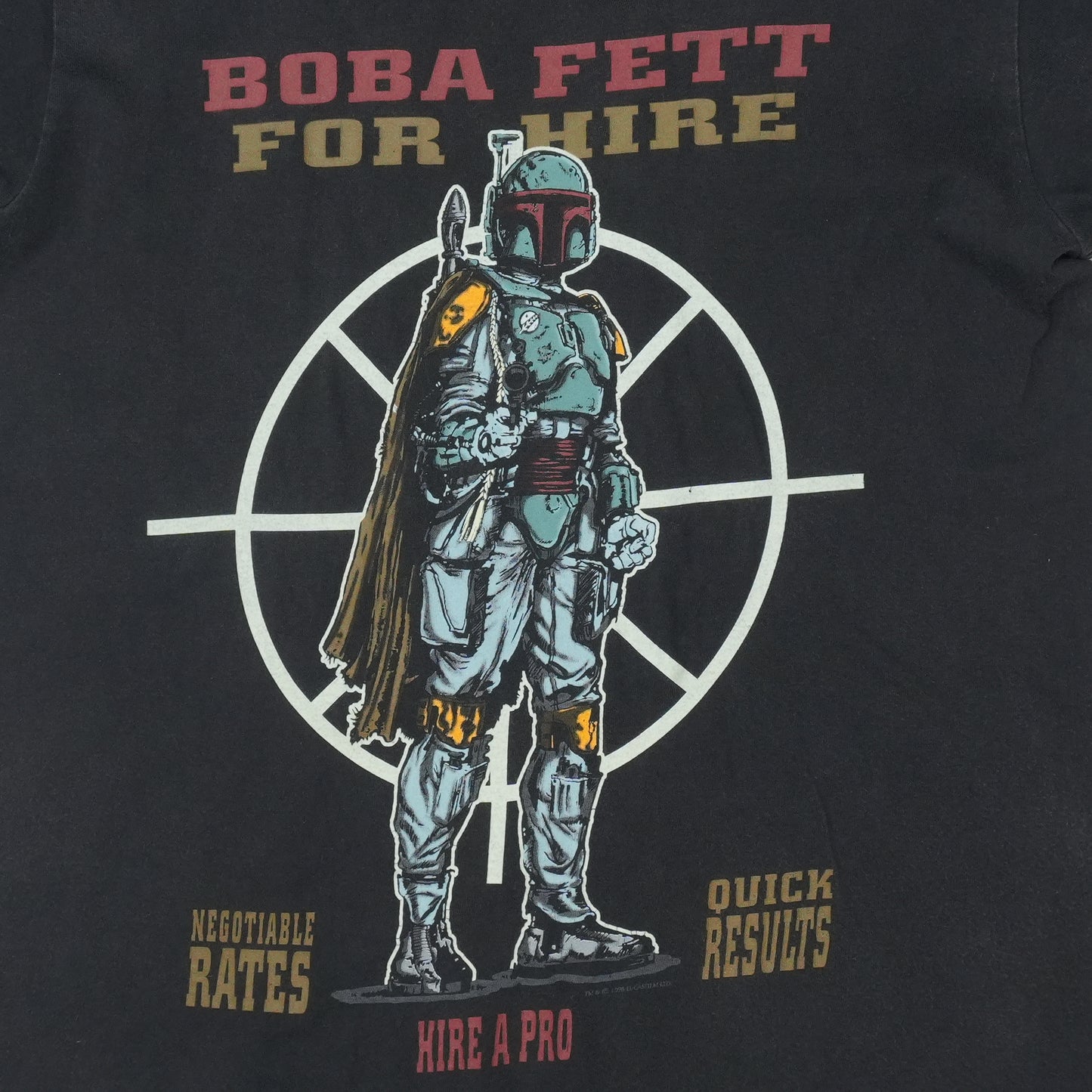 1995 Star Wars Boba Fett Shirt Detail