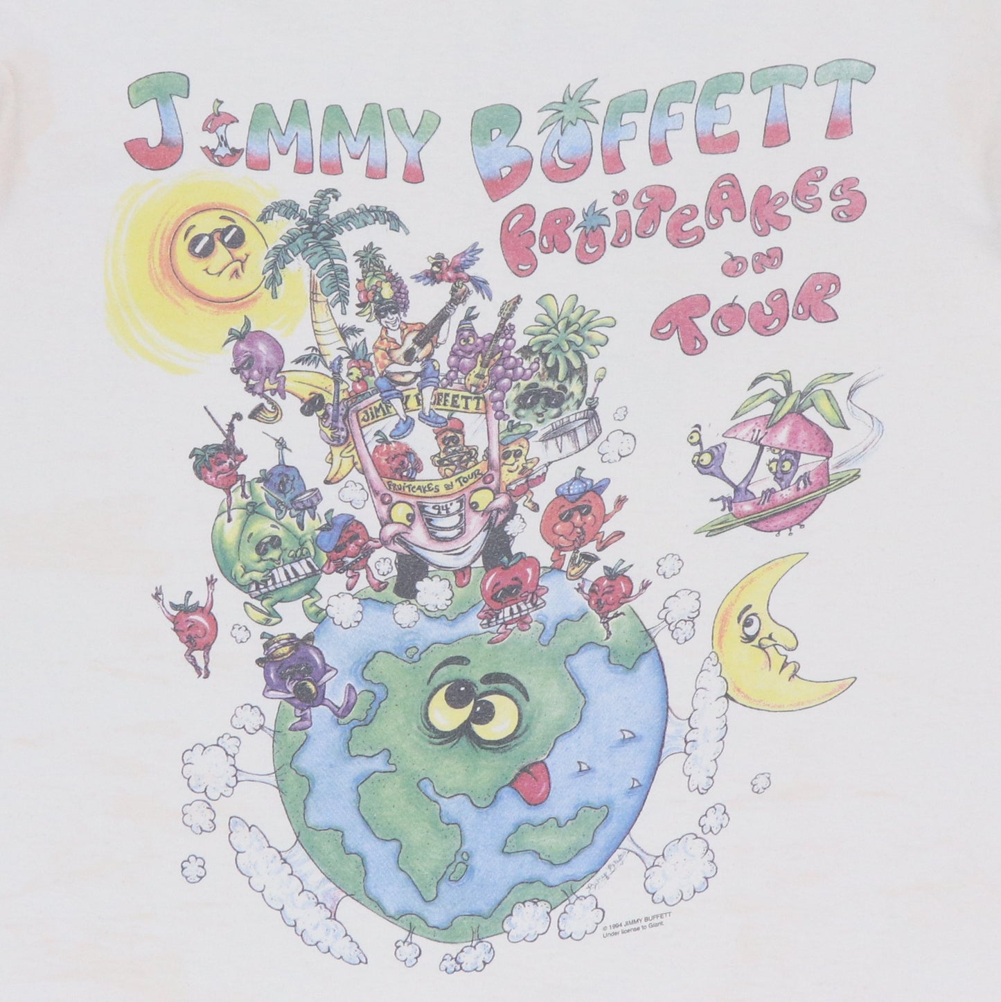1994 Jimmy Buffet Fruitcakes On Tour Shirt