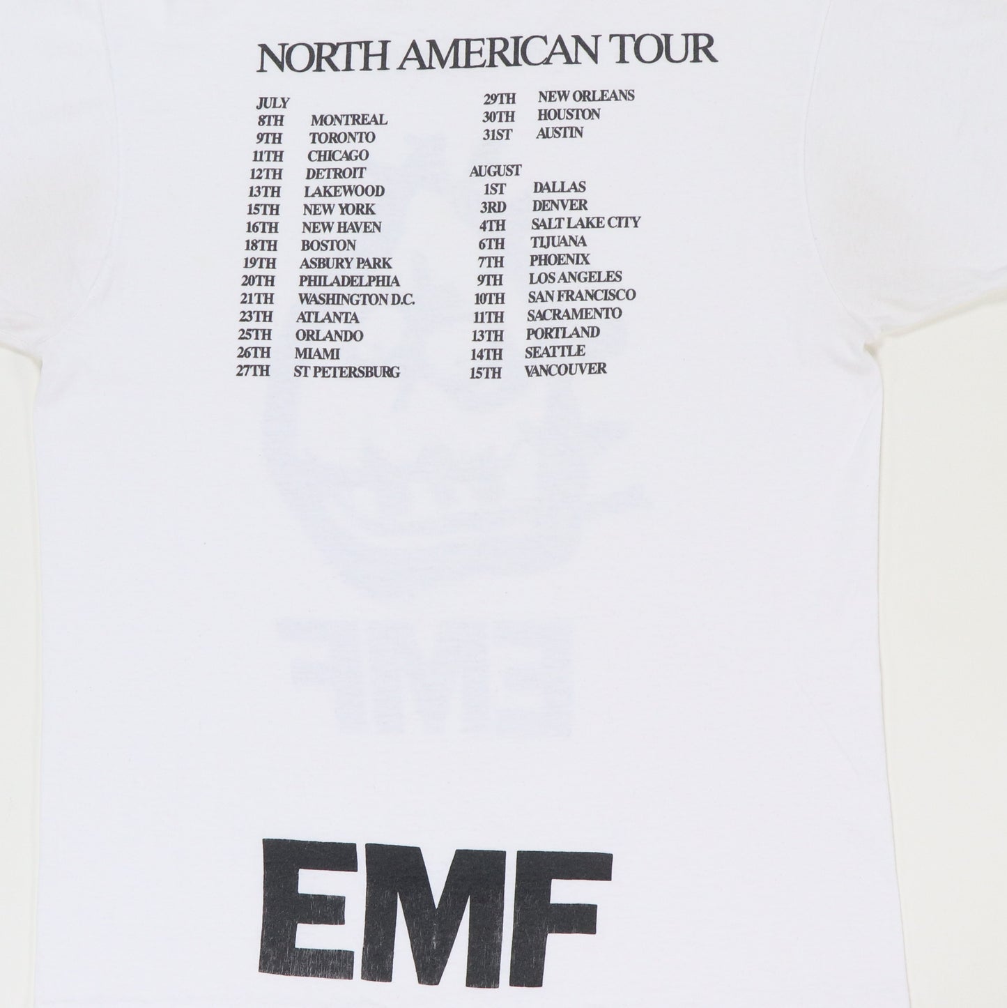 1991 EMF Schubert Dip Tour Shirt