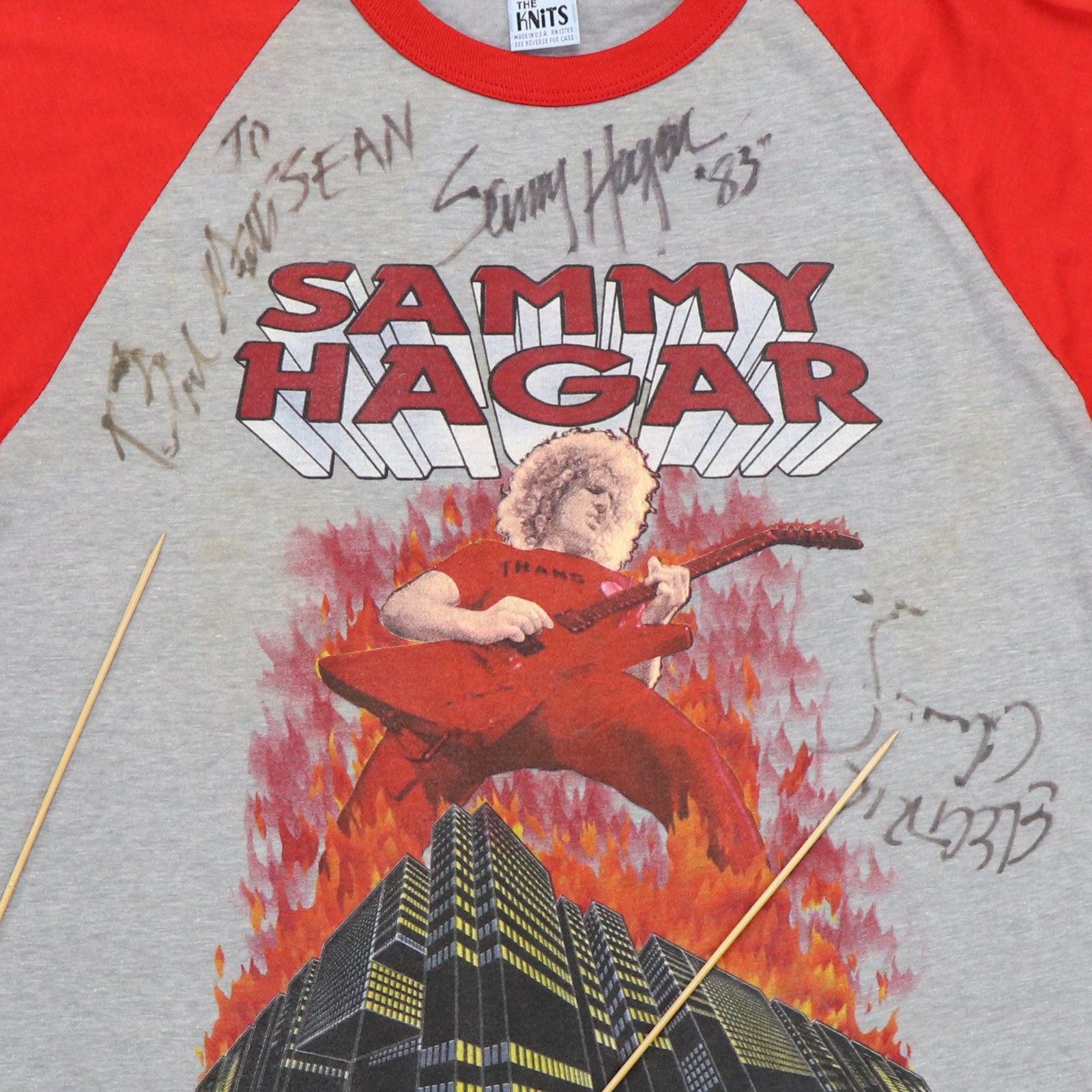 1983 Sammy Hagar Red Rocker Tour Jersey Shirt | Vintage Jersey