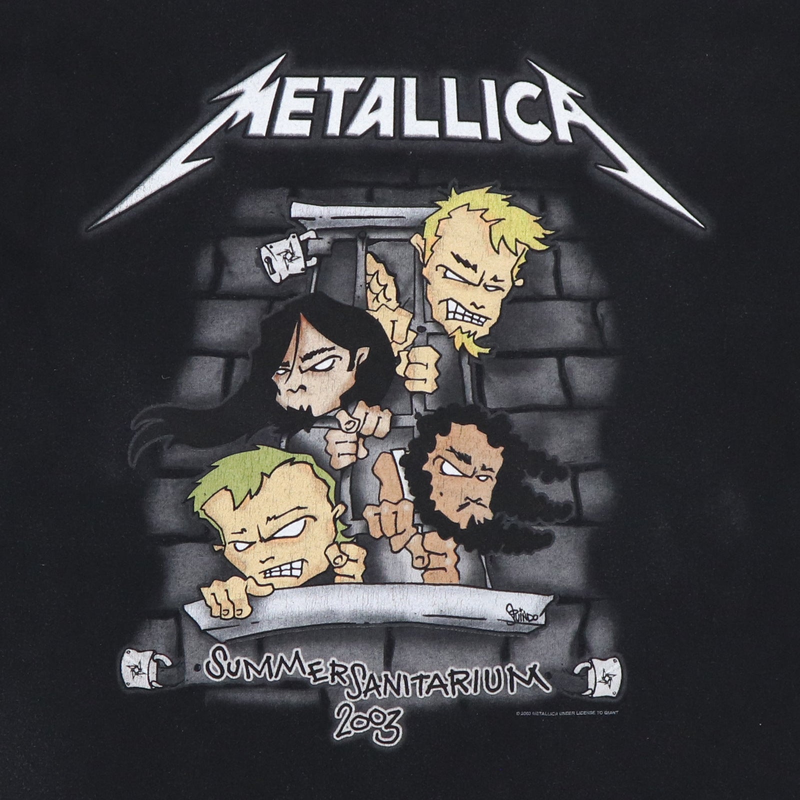 2003 Metallica Summer Sanitarium Tour Shirt | Authentic Vintage