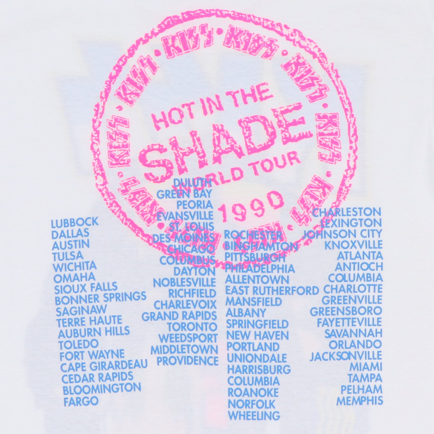 1990 Kiss Hot In The Shade Tour Shirt | Authentic Vintage Tee