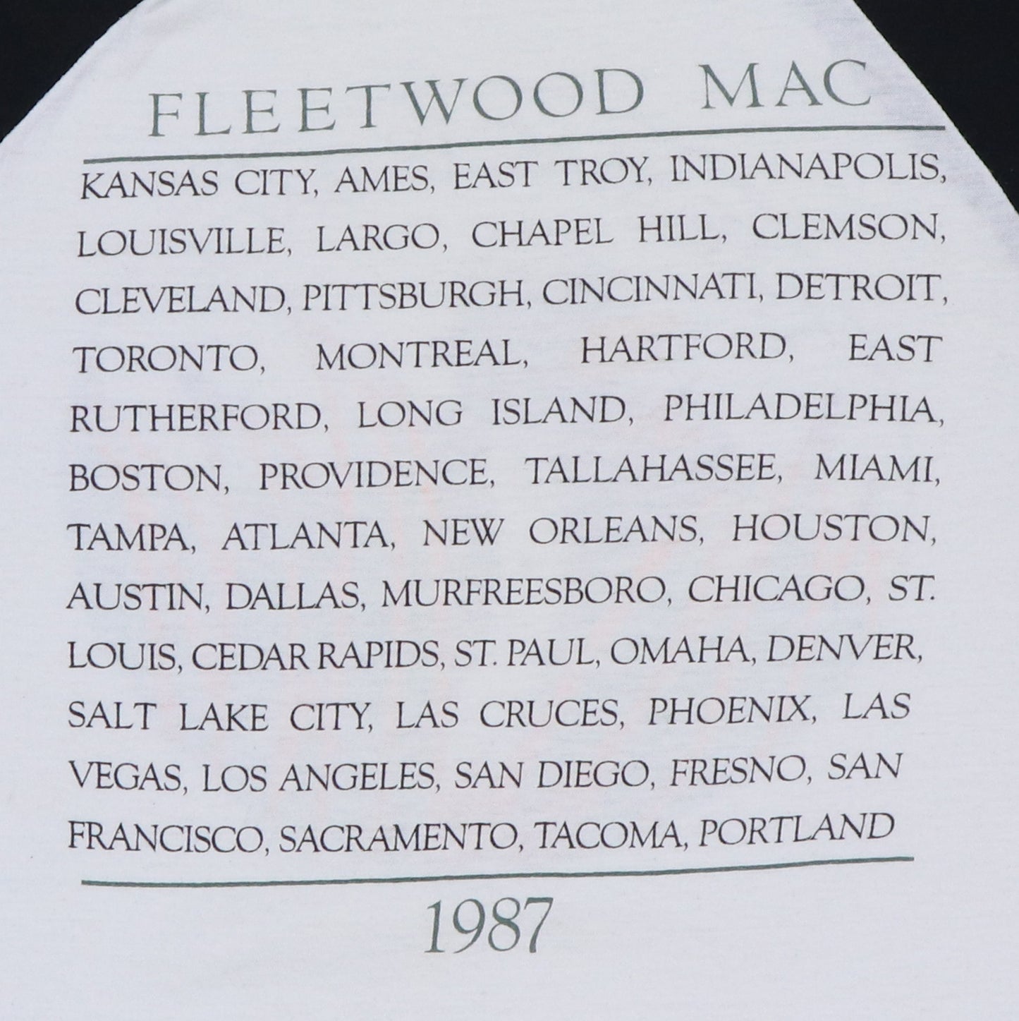 1987 Fleetwood Mac Tango In The Night Tour Jersey Shirt