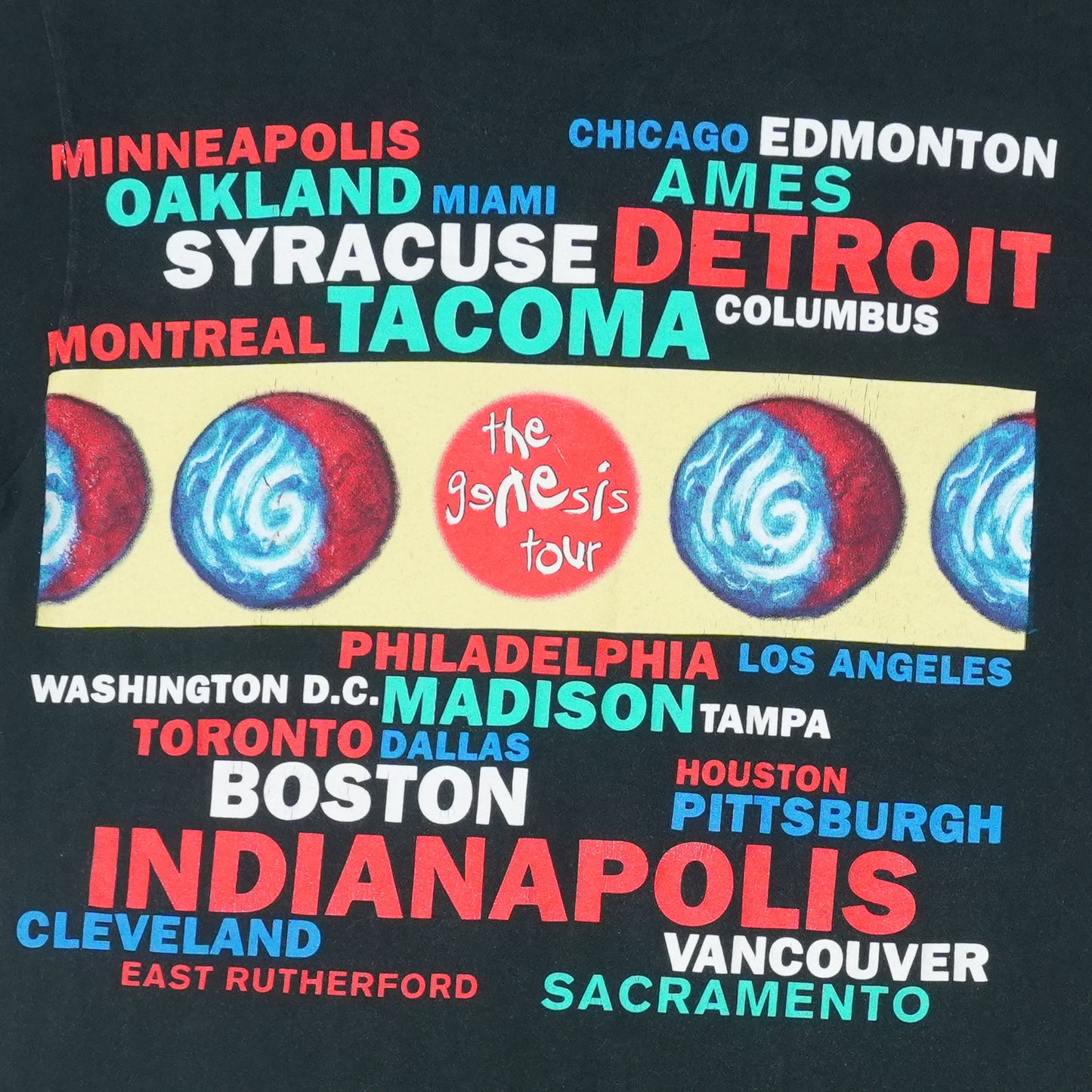1992 Genesis Tour Shirt Detail