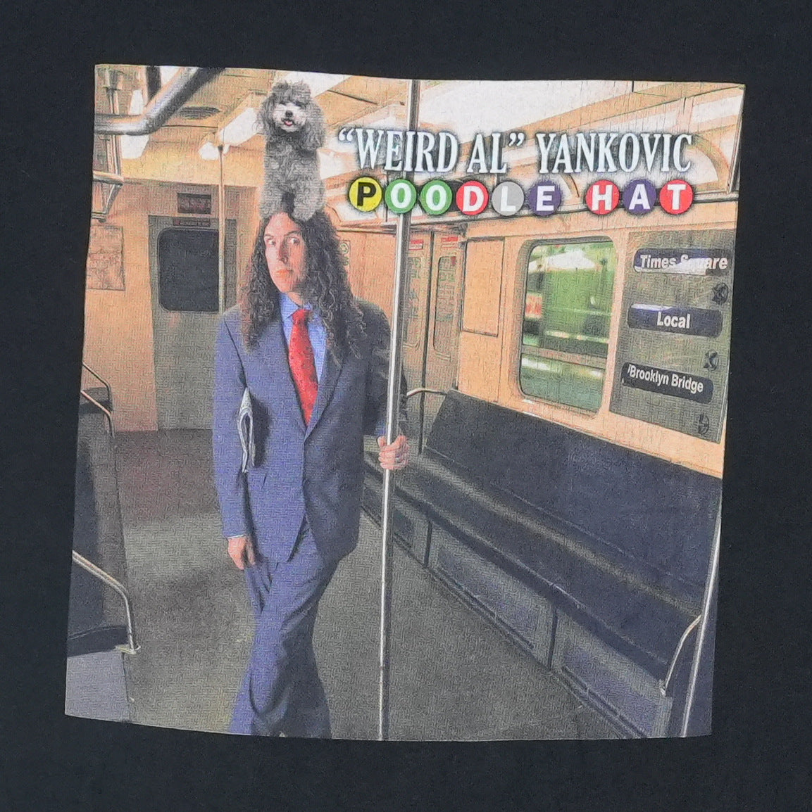 2003 Weird Al Yankovic Poodle Hat Tour Shirt Detail