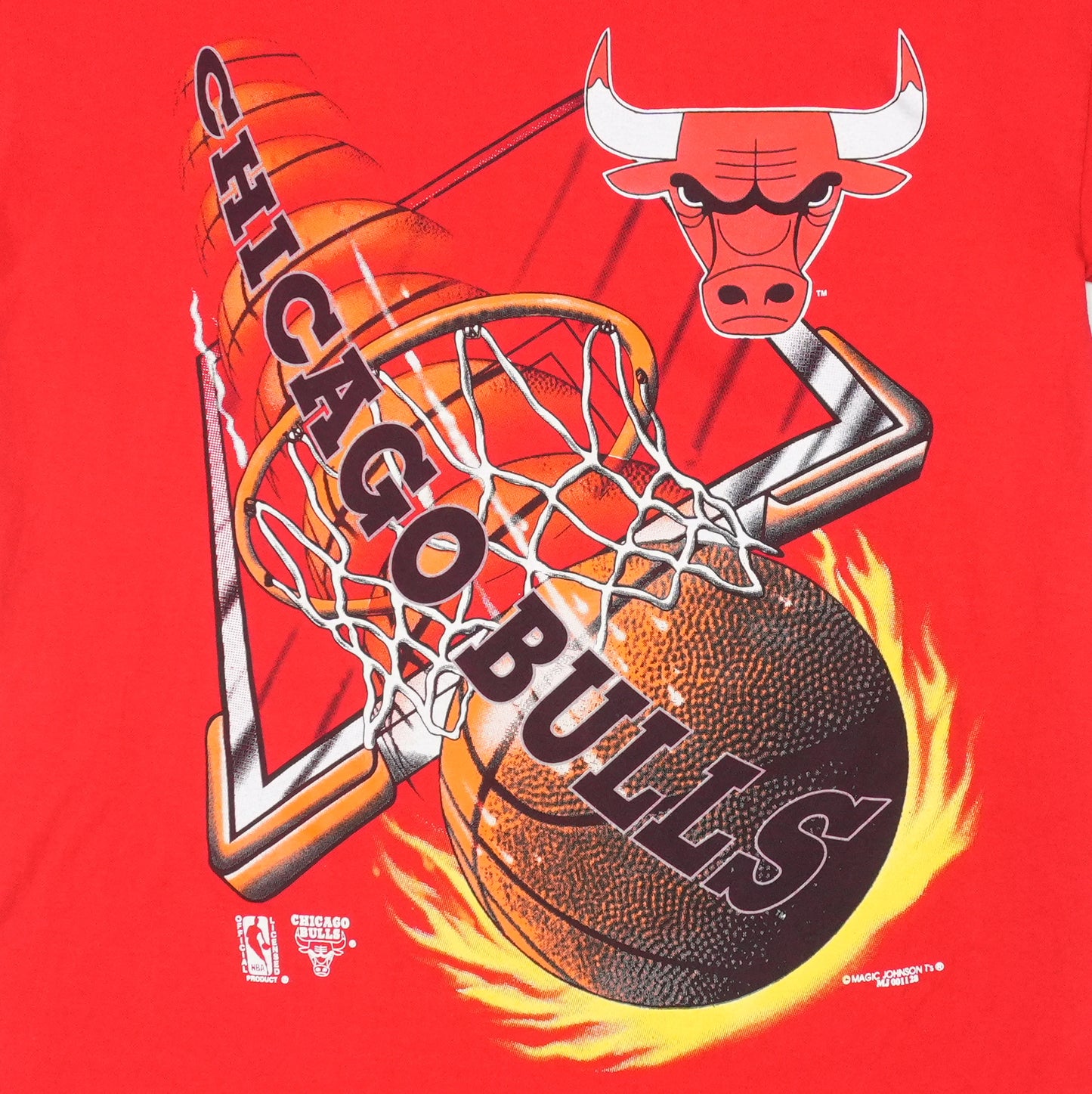 1990s Chicago Bull Shirt Detail