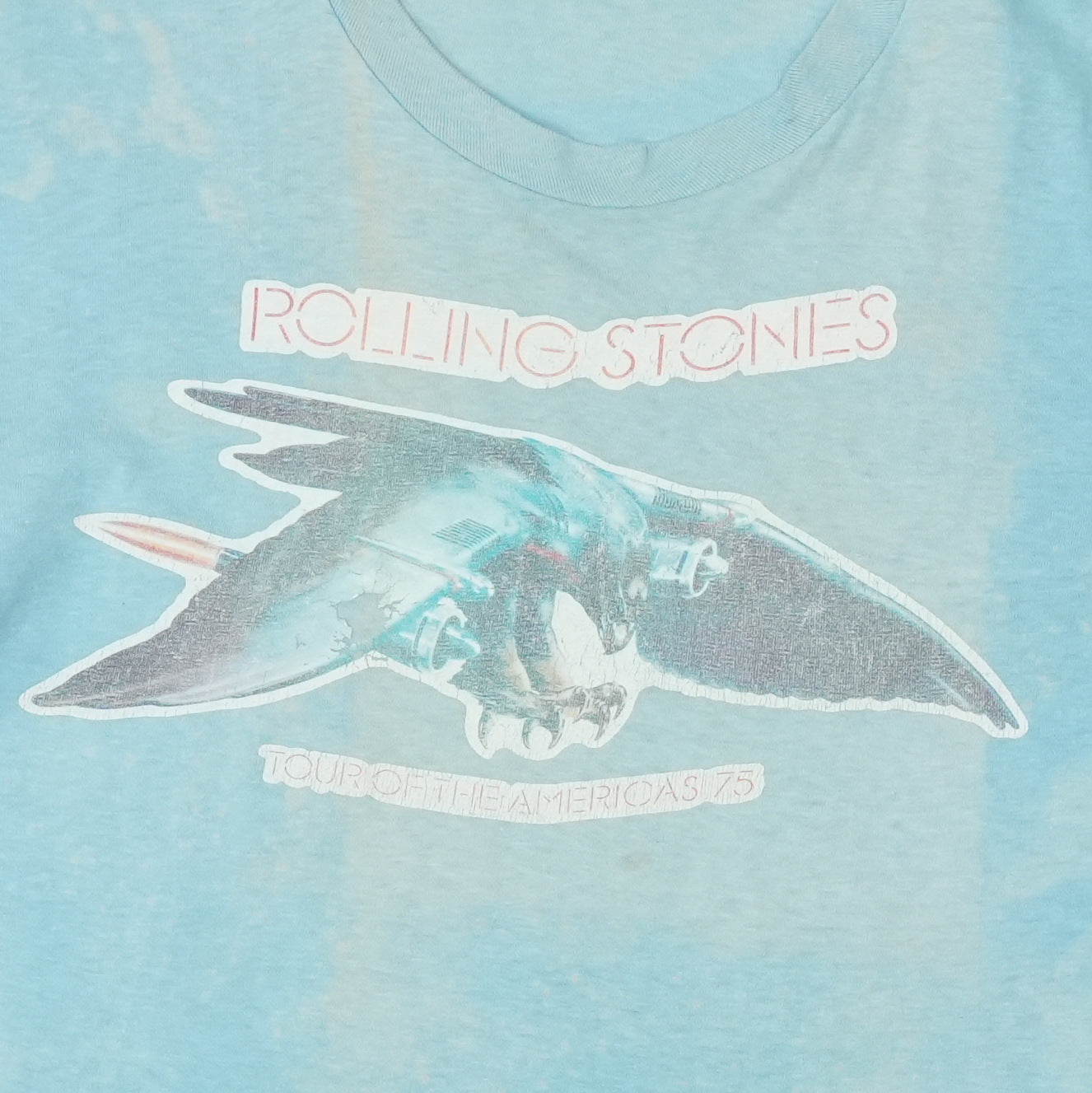 1975 Rolling Stones Tour Of The Americas Shirt Detail
