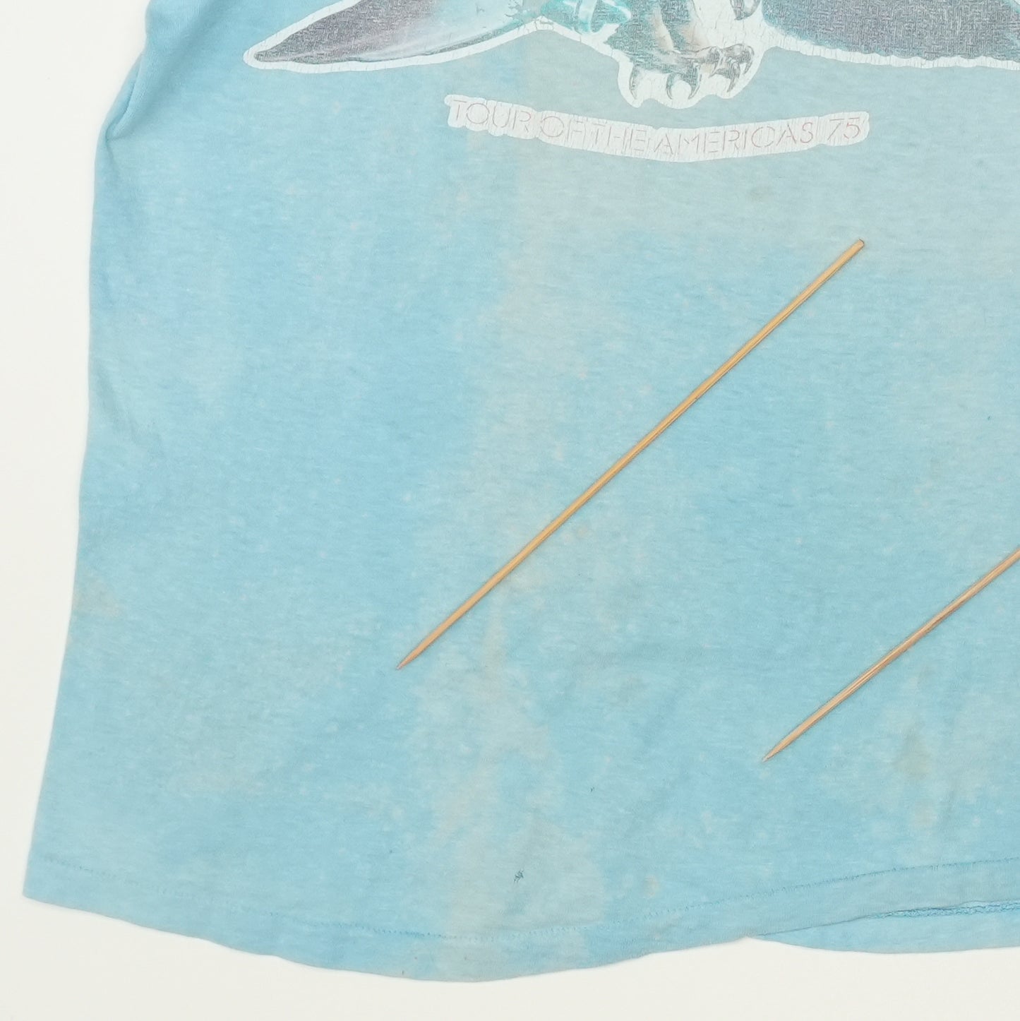 1975 Rolling Stones Tour Of The Americas Shirt Detail