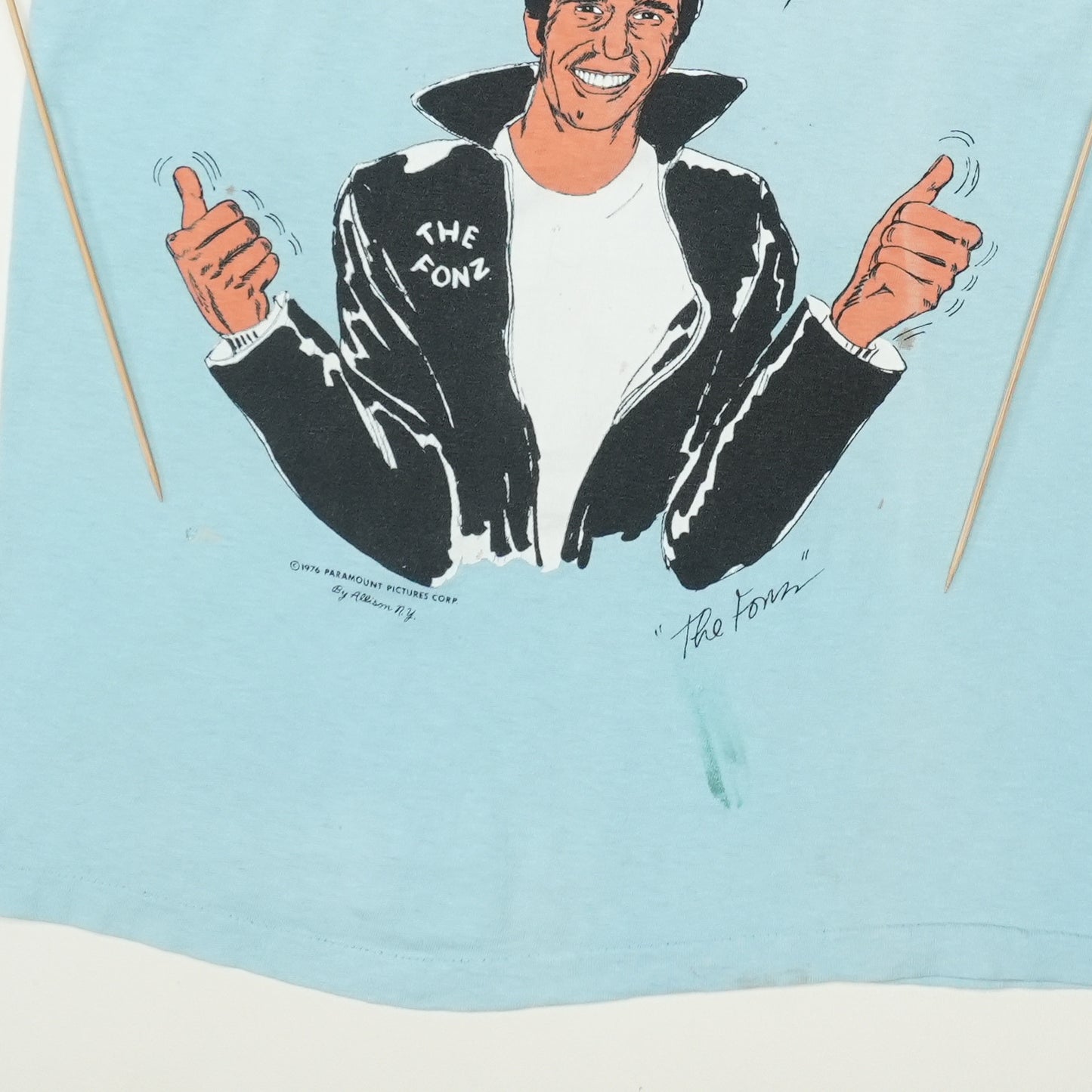 1976 Happy Days Fonzie Shirt Detail