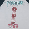 1985 Malice Unwanted Tour Jersey Shirt Detail