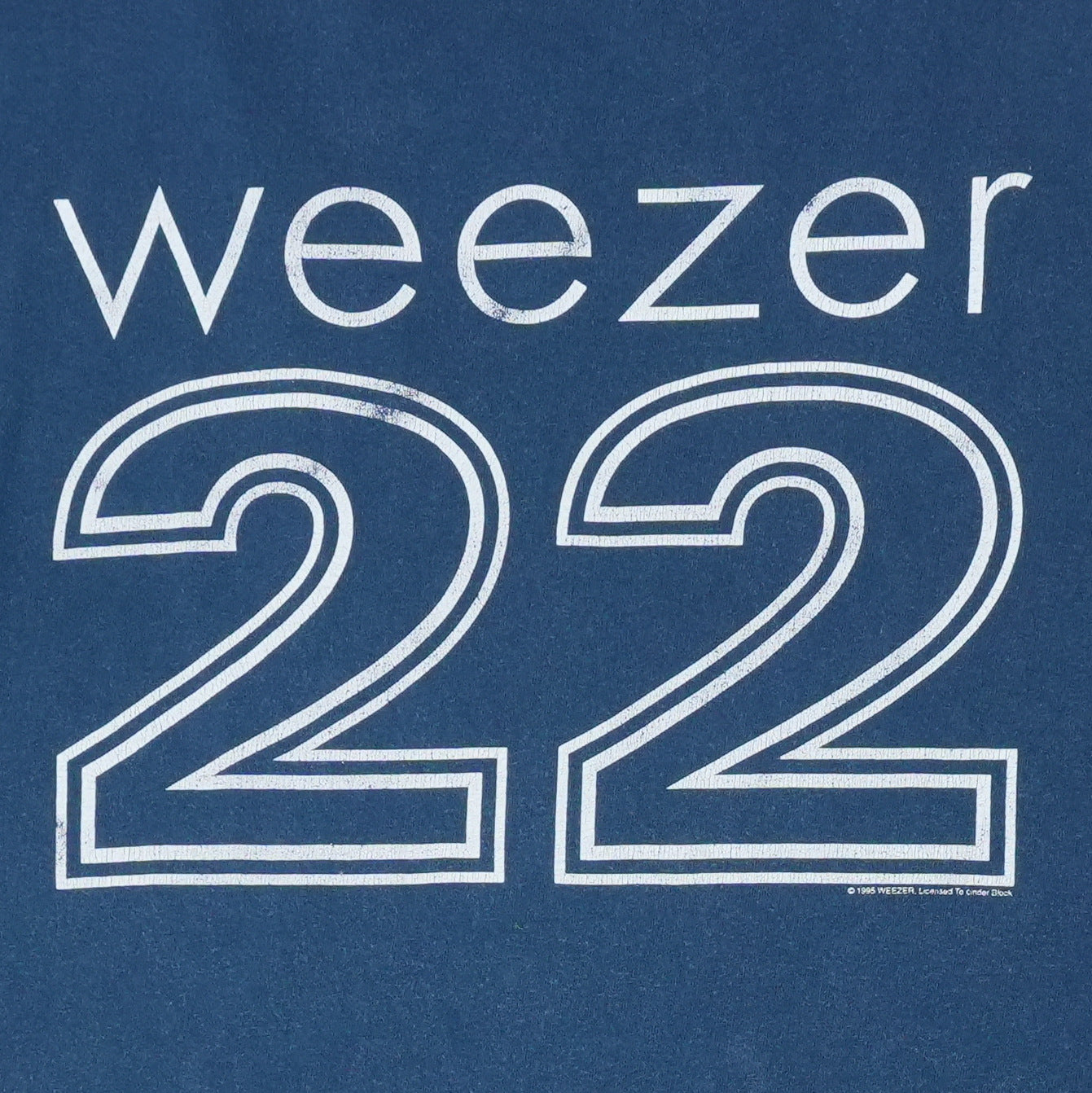 1990s Weezer 22 Shirt Detail