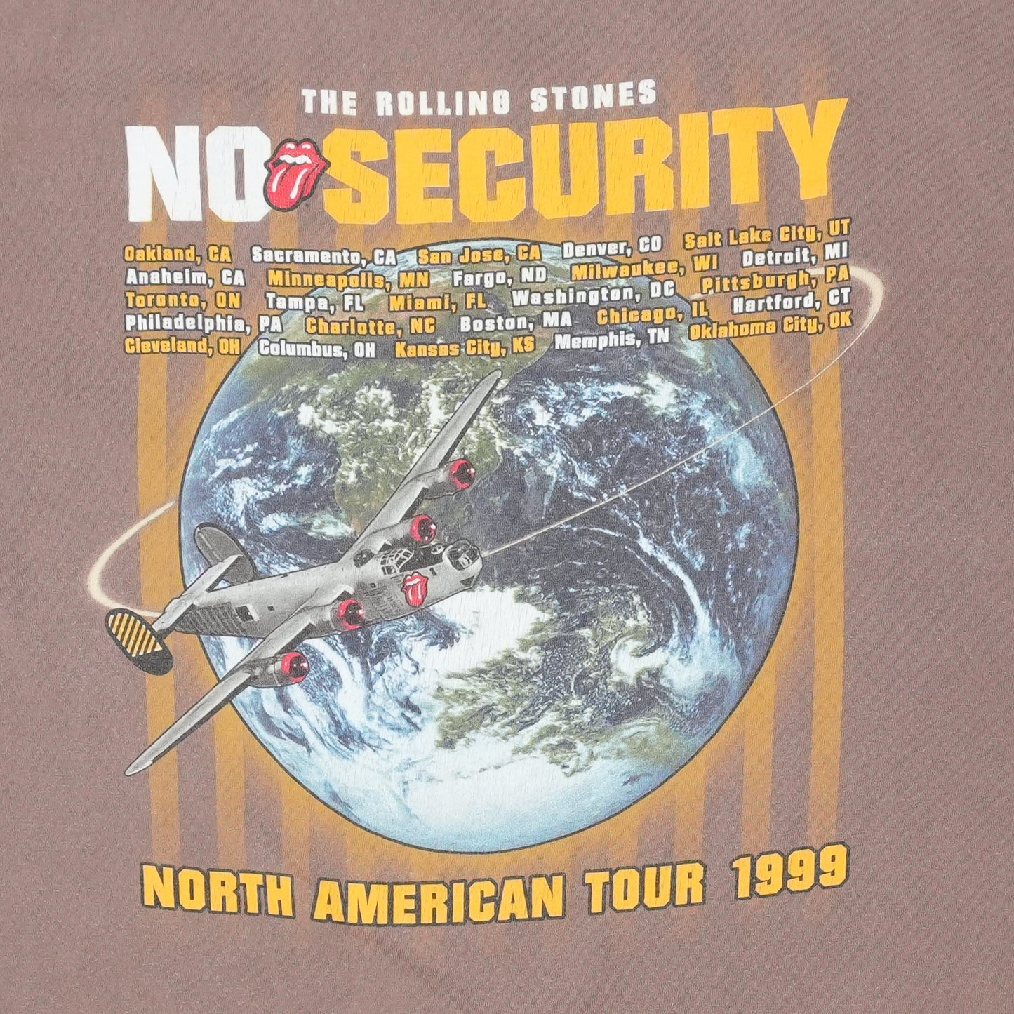 1999 Rolling Stones No Security Tour Shirt Detail