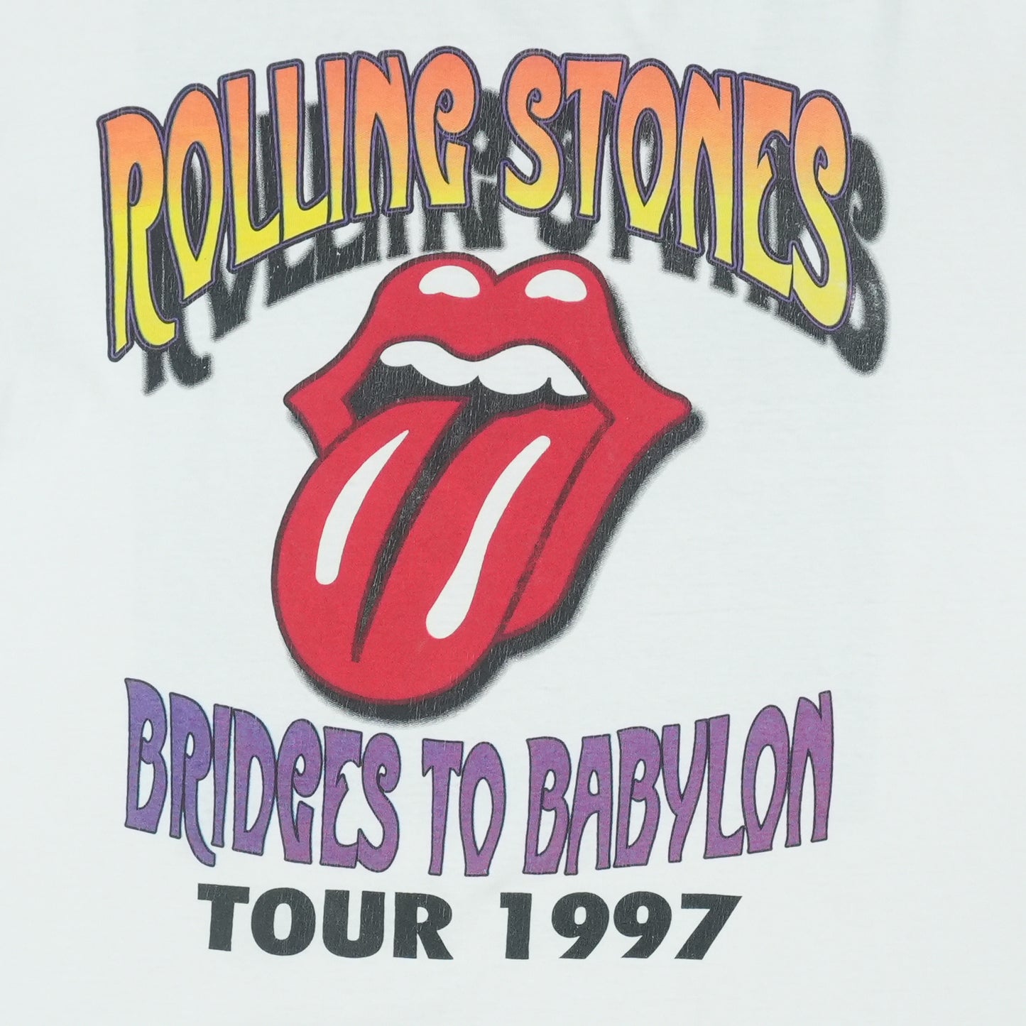 1997 Rolling Stones Bridges To Babylon Tour Shirt Detail