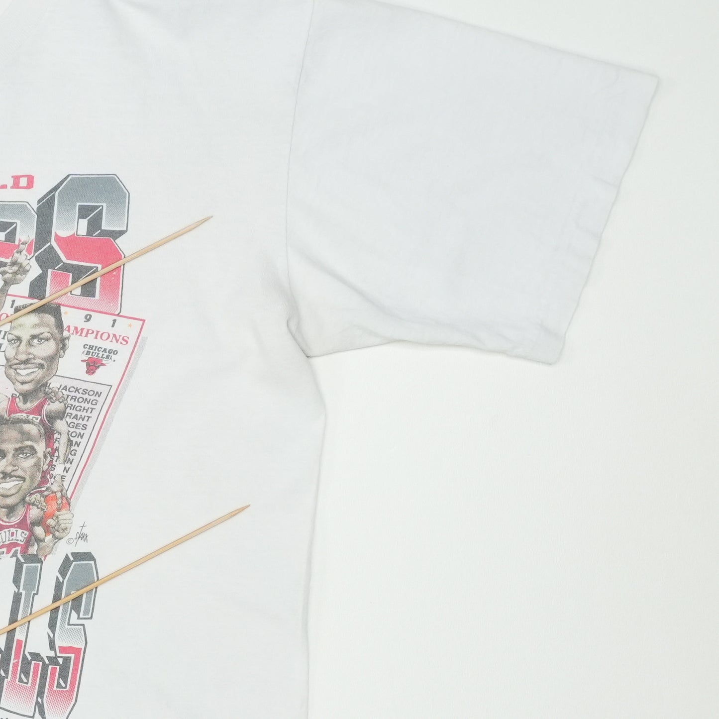 1991 Chicago Bulls Champions Shirt Detail