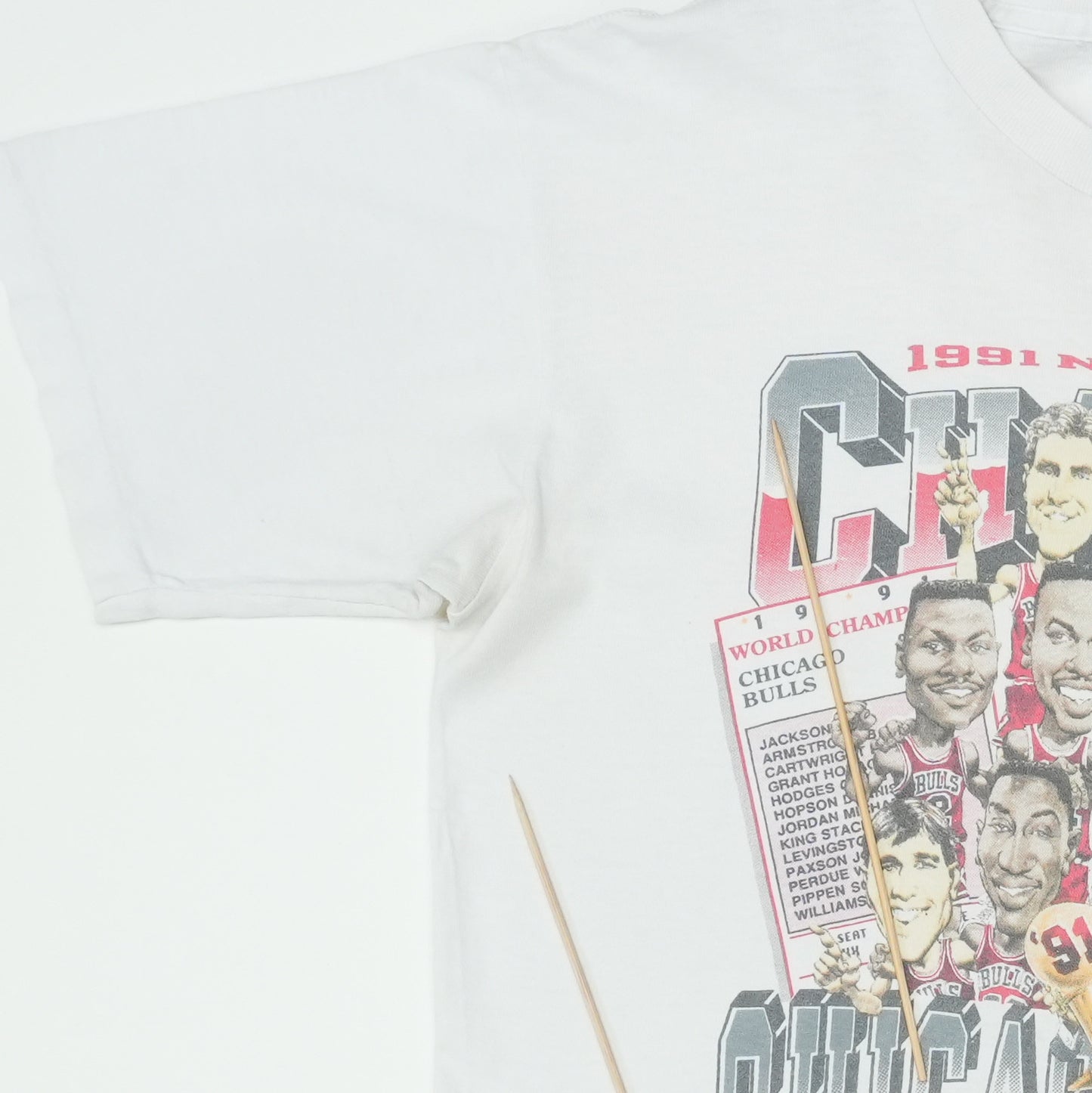 1991 Chicago Bulls Champions Shirt Detail