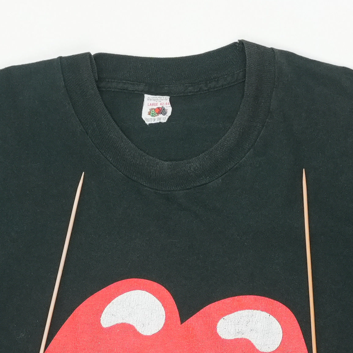 1989 Rolling Stones Steel Wheels Tour Shirt Detail