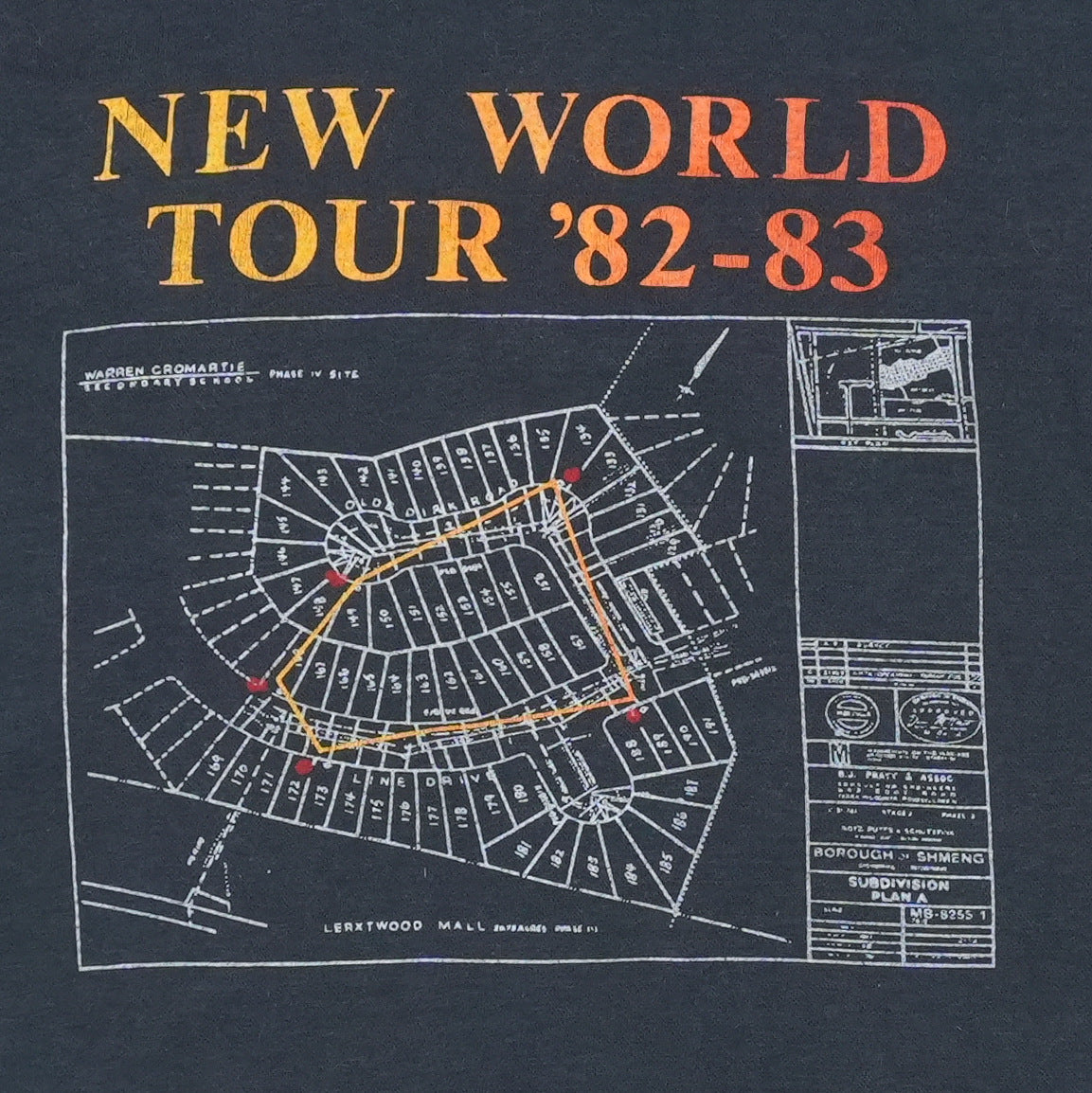 1982 Rush Signals World Tour Shirt Detail