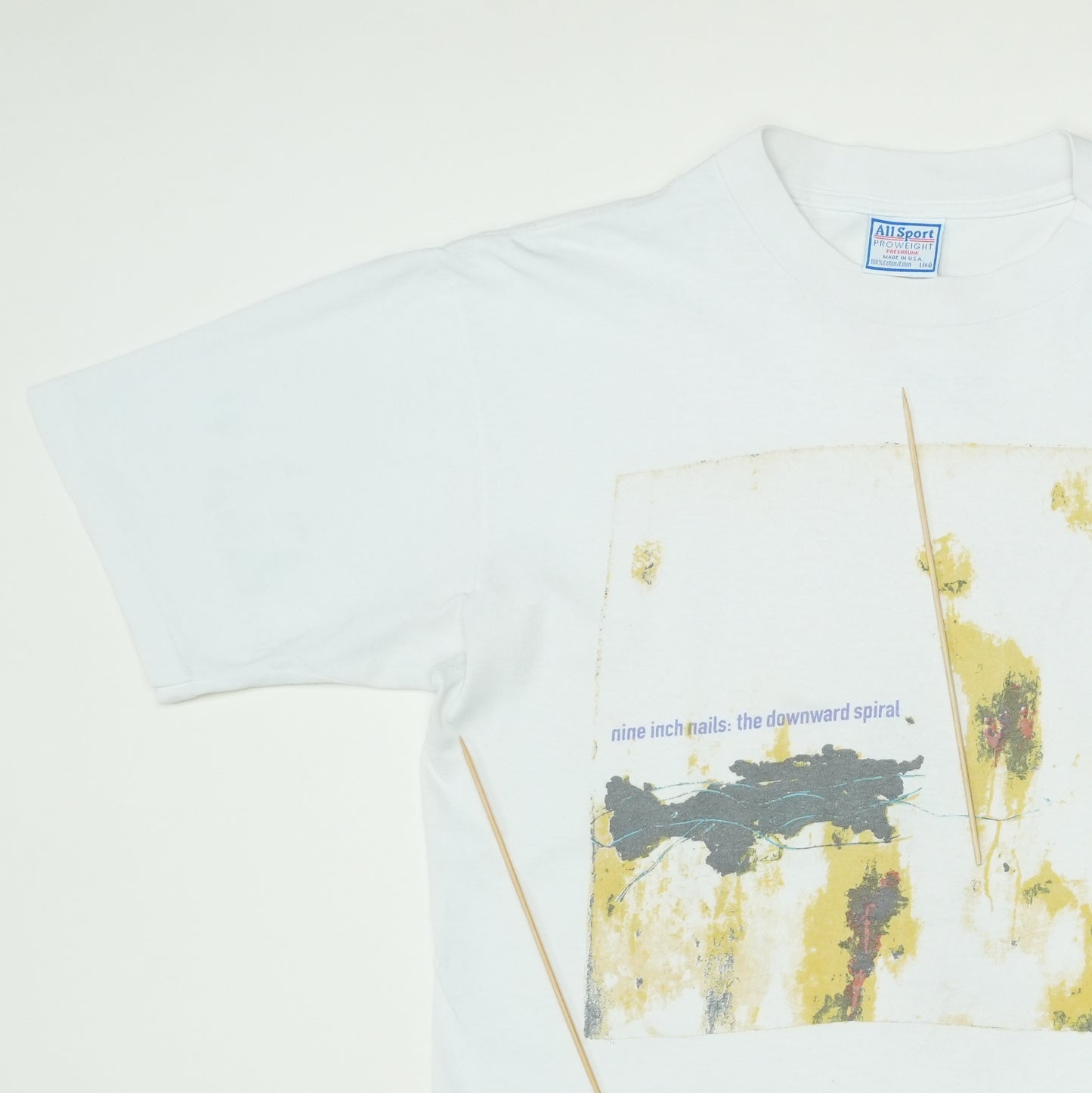 1994 Nine Inch Nails Downward Spiral Shirt Detail