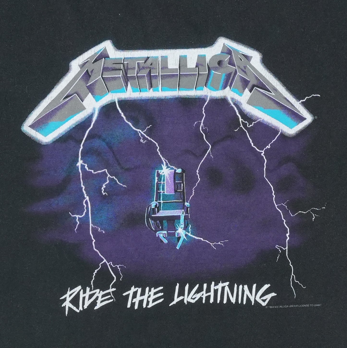 1994 Metallica Ride The Lightning Shirt Detail