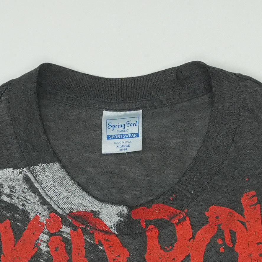 1989 Skid Row Makin A Mess Of The US Tour Shirt Detail