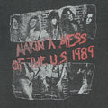 1989 Skid Row Makin A Mess Of The US Tour Shirt Detail