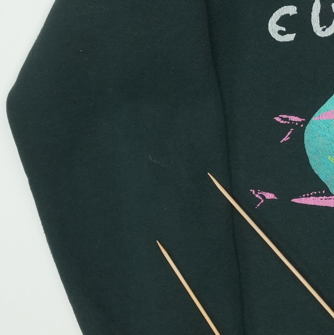 1986 The Cure Standing On A Beach Sweatshirt Detail