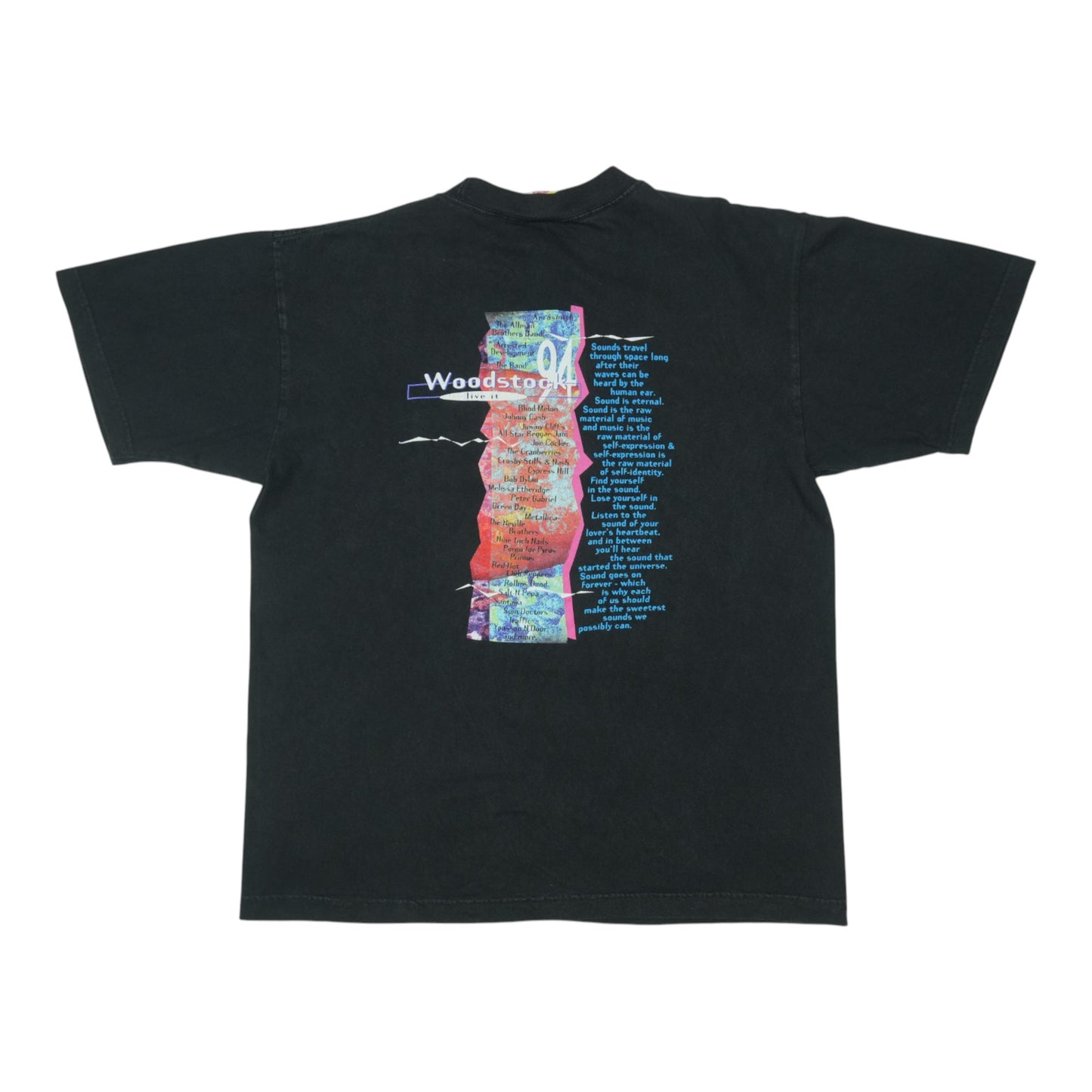 1994 Woodstock Concert Shirt Back