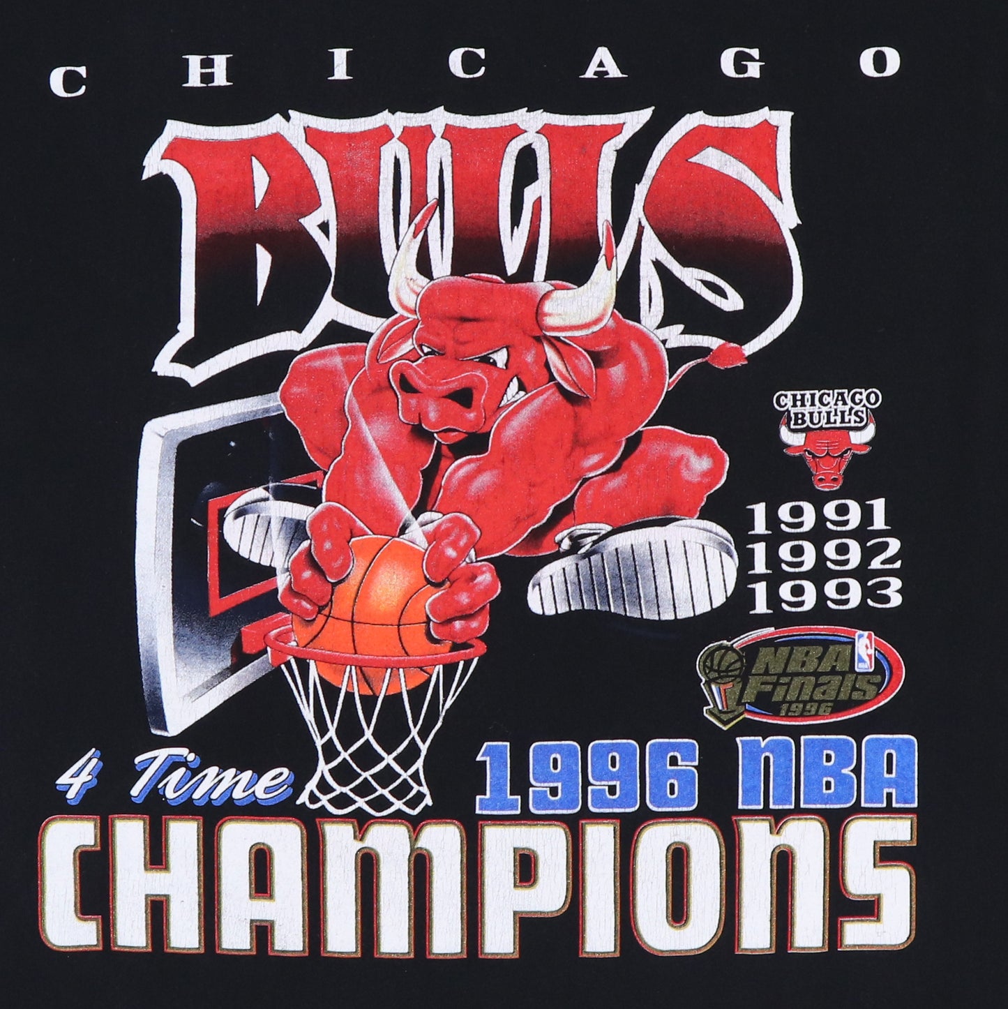 1996 Chicago Bulls 4 Time Champions Shirt