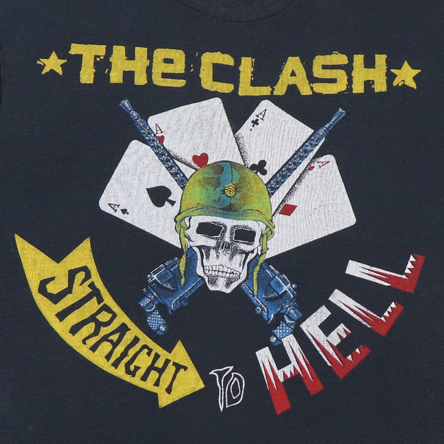 1982 The Clash Combat Rock Straight To Hell Shirt | Authentic