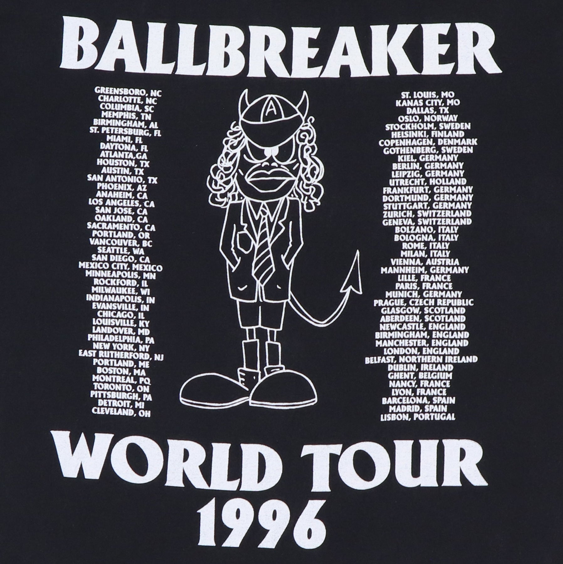 AC/DC 1996 world tour ビンテージ Tシャツ XL New AC/DC 1996 Ball Breaker World Tour Vintage S/Stitch T