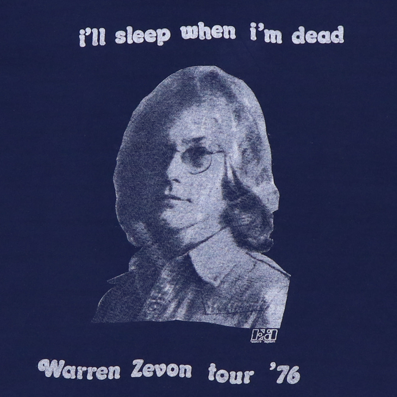 1976 Warren Zevon Sleep When I'm Dead Tour Shirt | Authentic