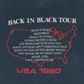 1980s ACDC Back In Black Tour Shirt Detail