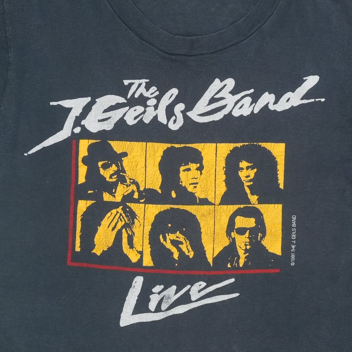1981 The J Geils Band Live Shirt Detail