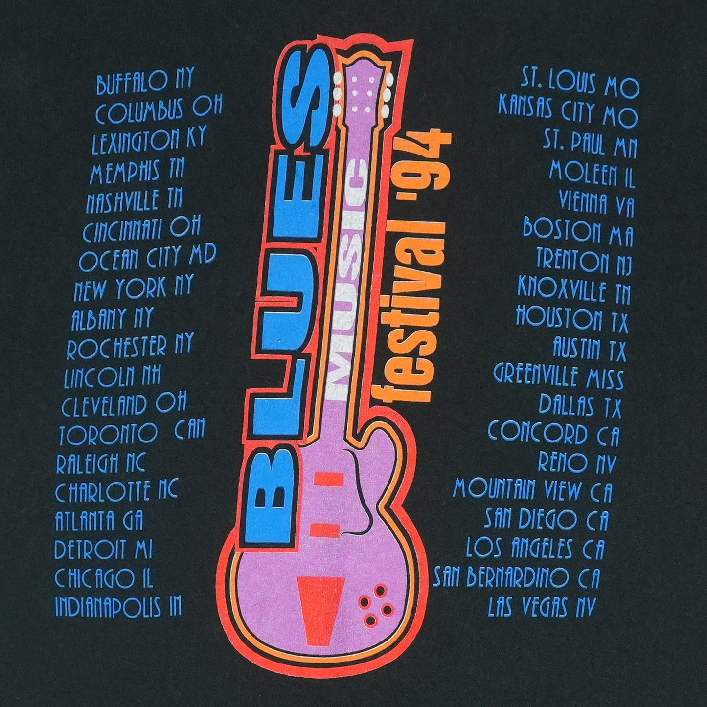 1994 Blues Music Festival Shirt Detail