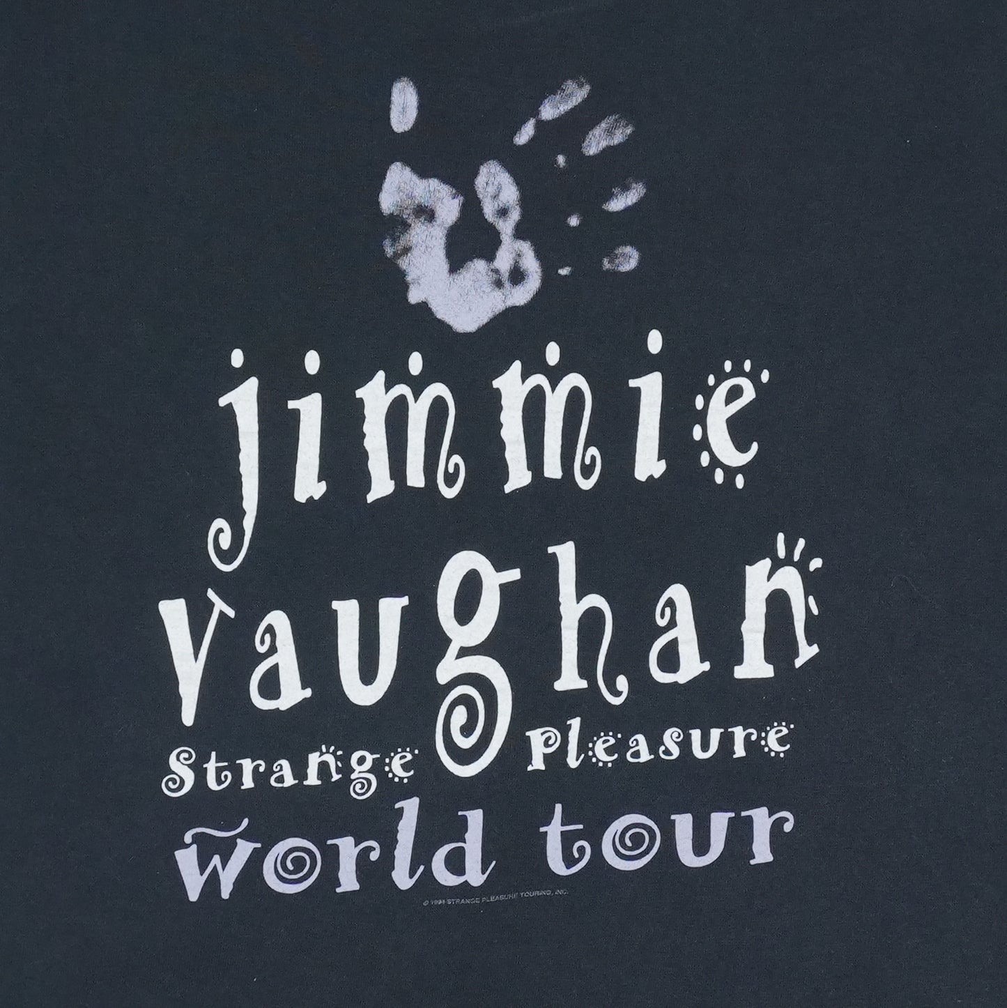 1991 Jimmy Vaughan Strange Pleasure Tour Shirt Detail
