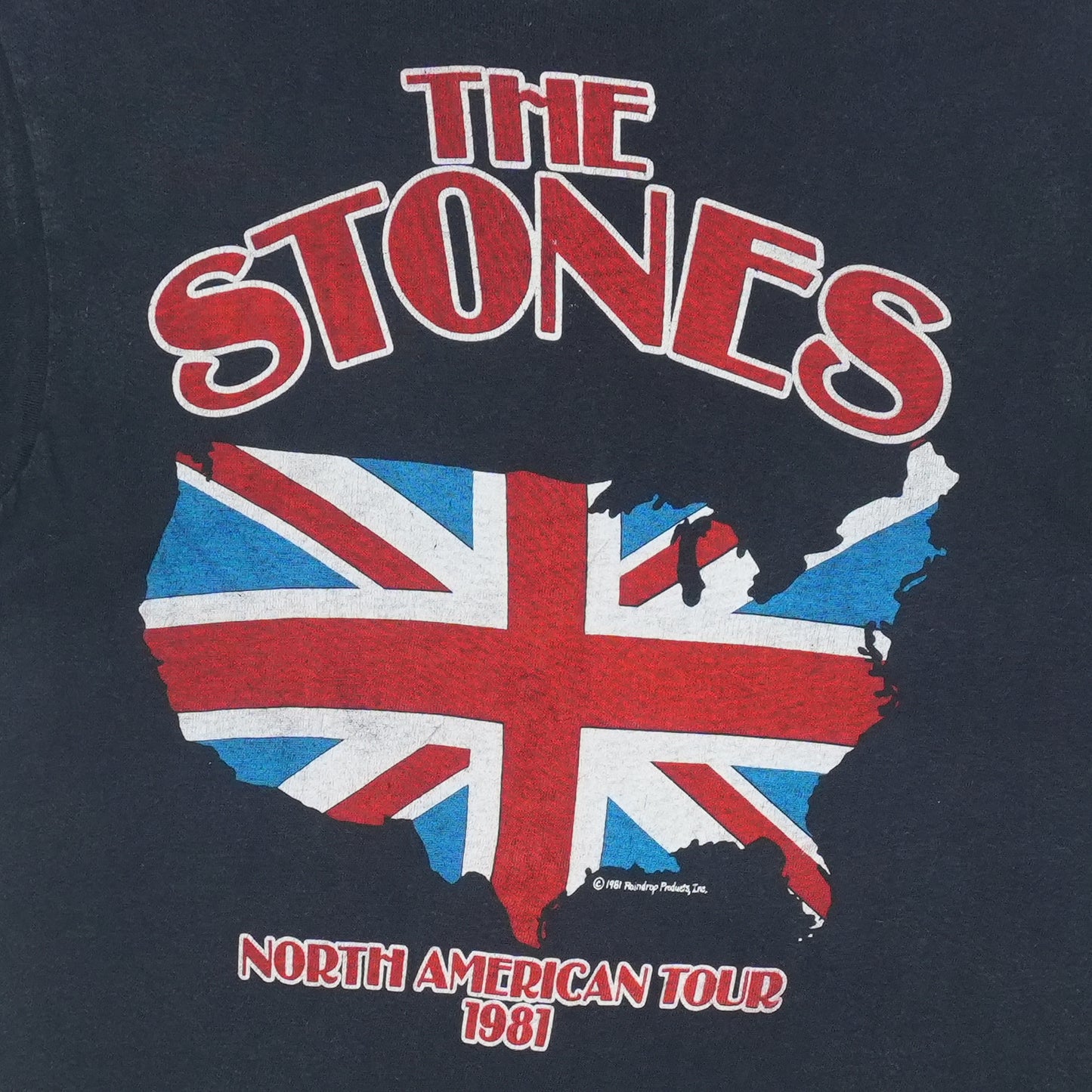 1981 Rolling Stones North American Tour Shirt Detail