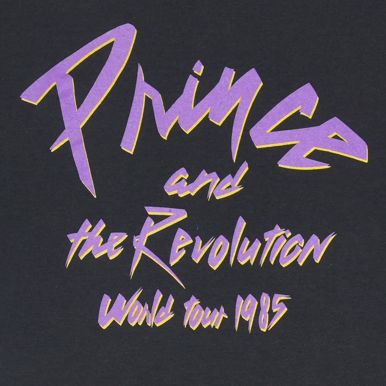 1985 Prince And The Revolution World Tour Shirt Detail