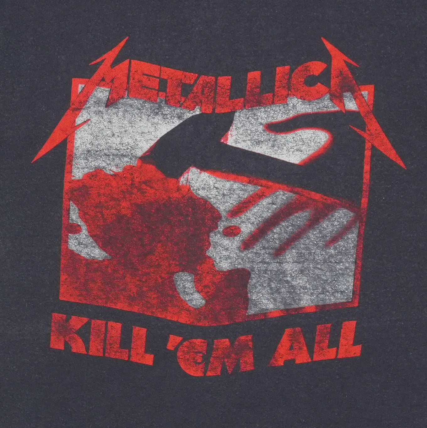 1984 Metallica Kill Em All Bang That Head Shirt Detail