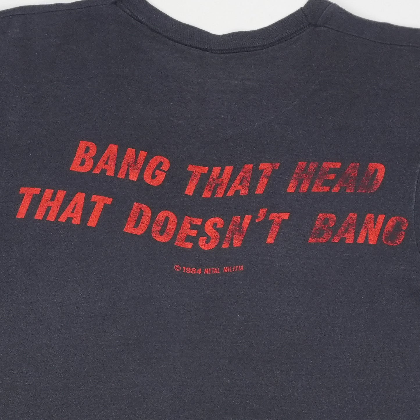 1984 Metallica Kill Em All Bang That Head Shirt Detail