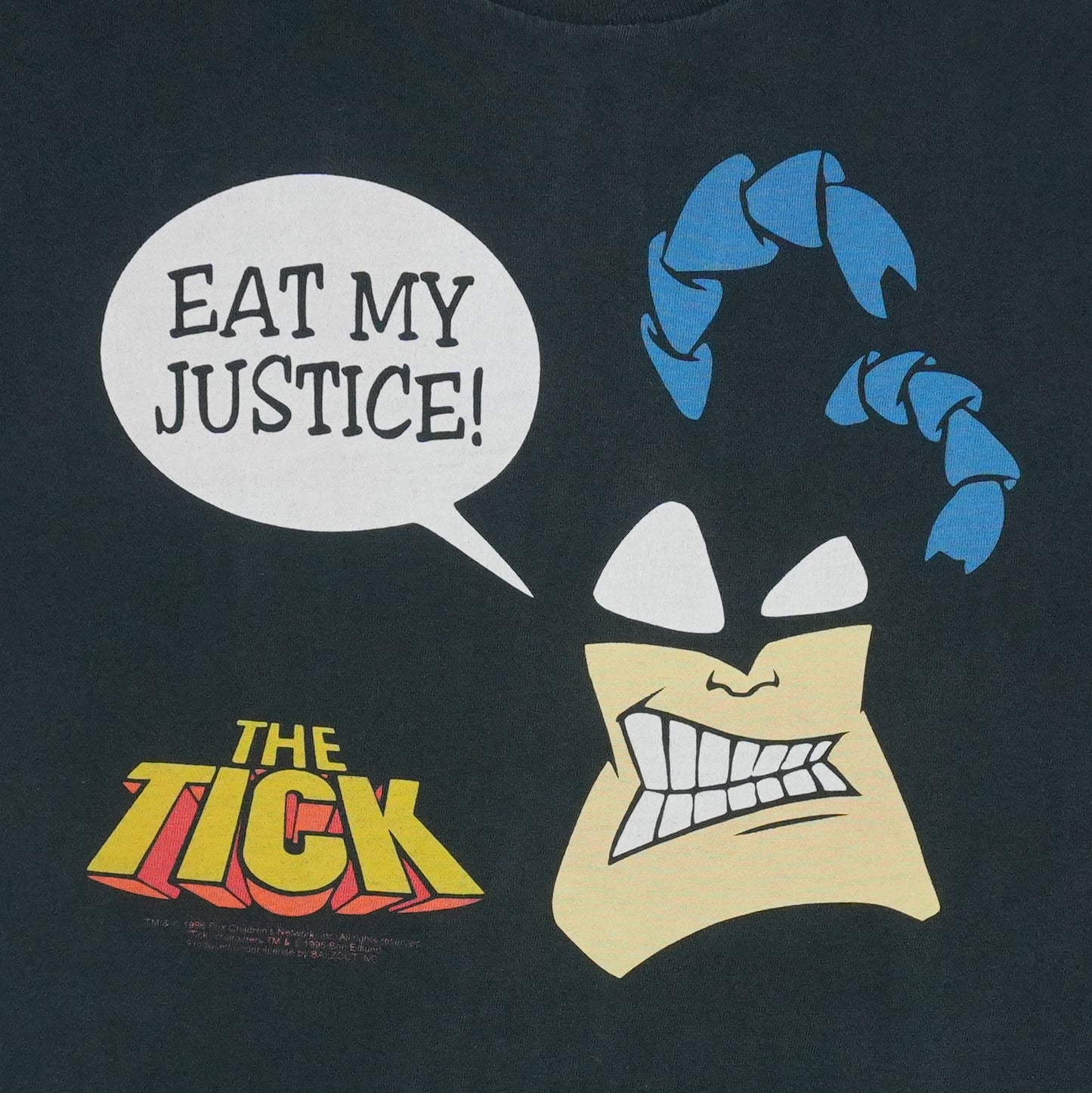 1994 The Tick Eat My Justice Shirt Detail