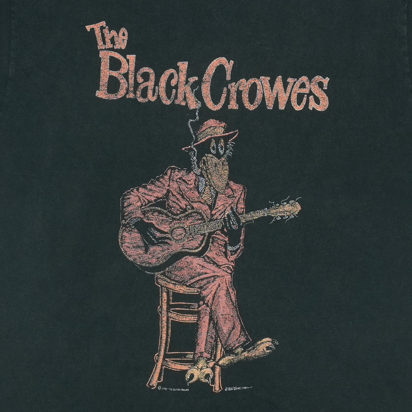 1990 The Black Crowes Blues Is Blood Tour Shirt Detail