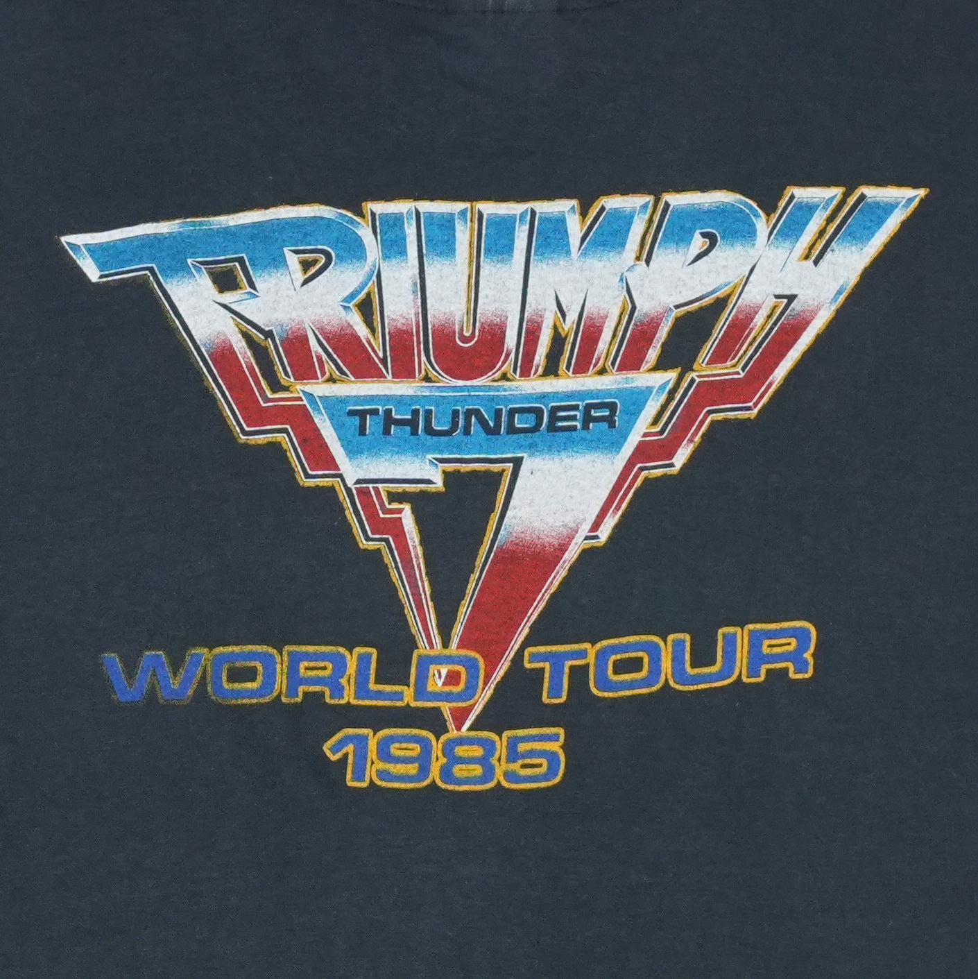 1985 Triumph Band Shirt Detail