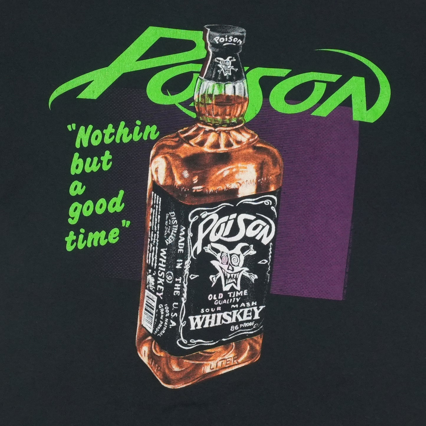 1988 Poison Nothin But A Good Time Shirt Detail