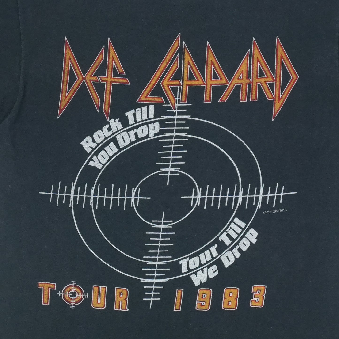 1983 Def Leppard Pyromania Shirt Detail